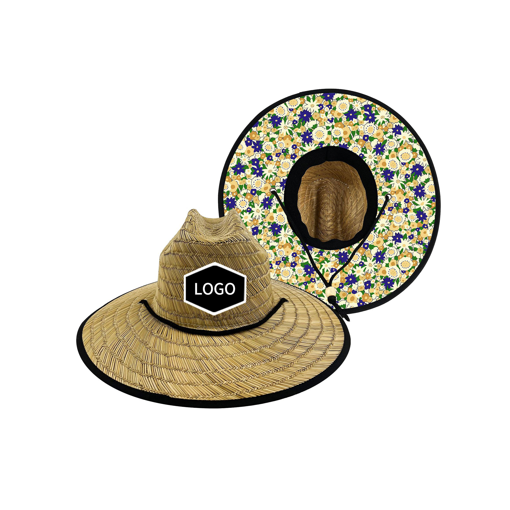 Lifeguard Sun Style Woven Grass Wide Brim 22" 17
