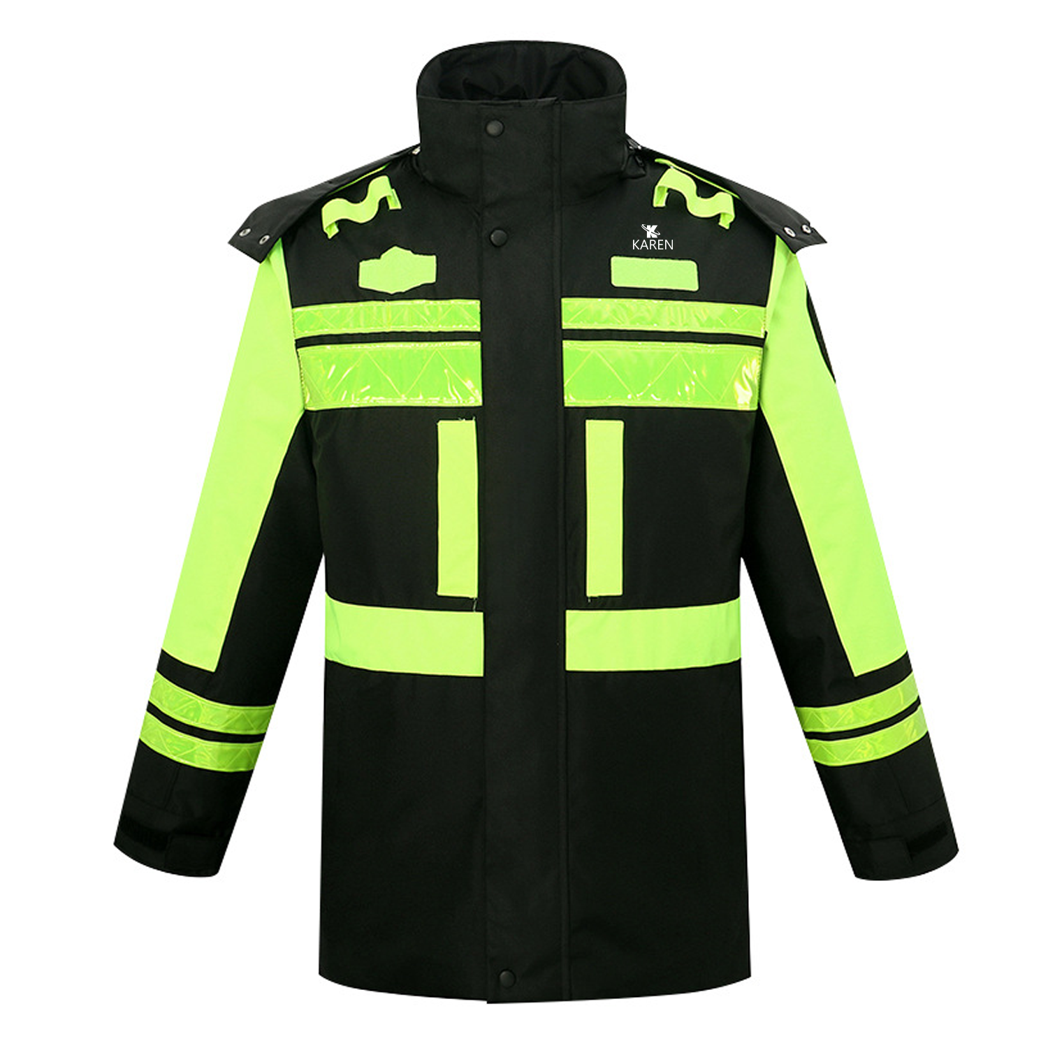 Winter Reflective Double Layer Detachable Cotton Coat 5