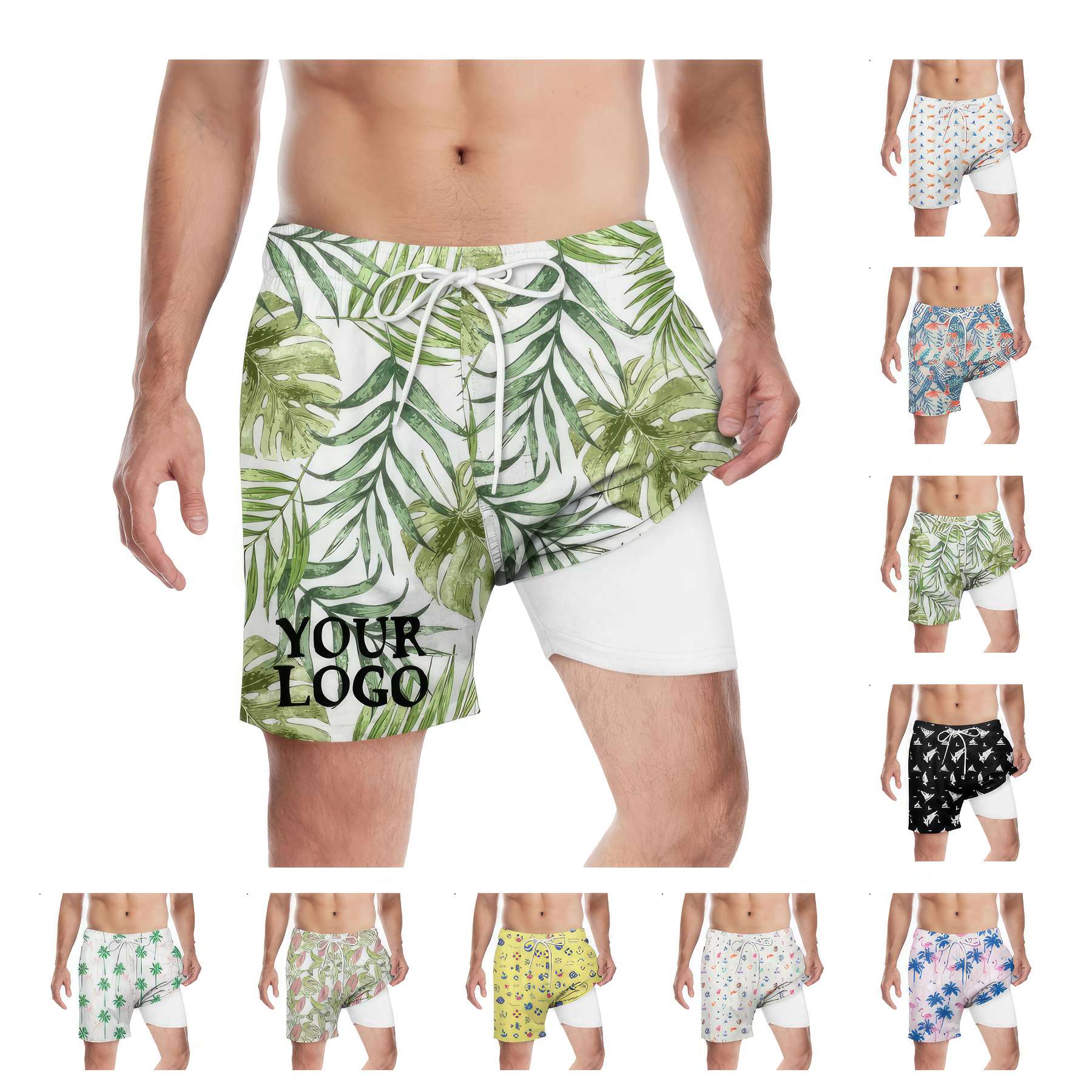 Custom Men's Swim Trunks Quick Dry Beach Shorts 2