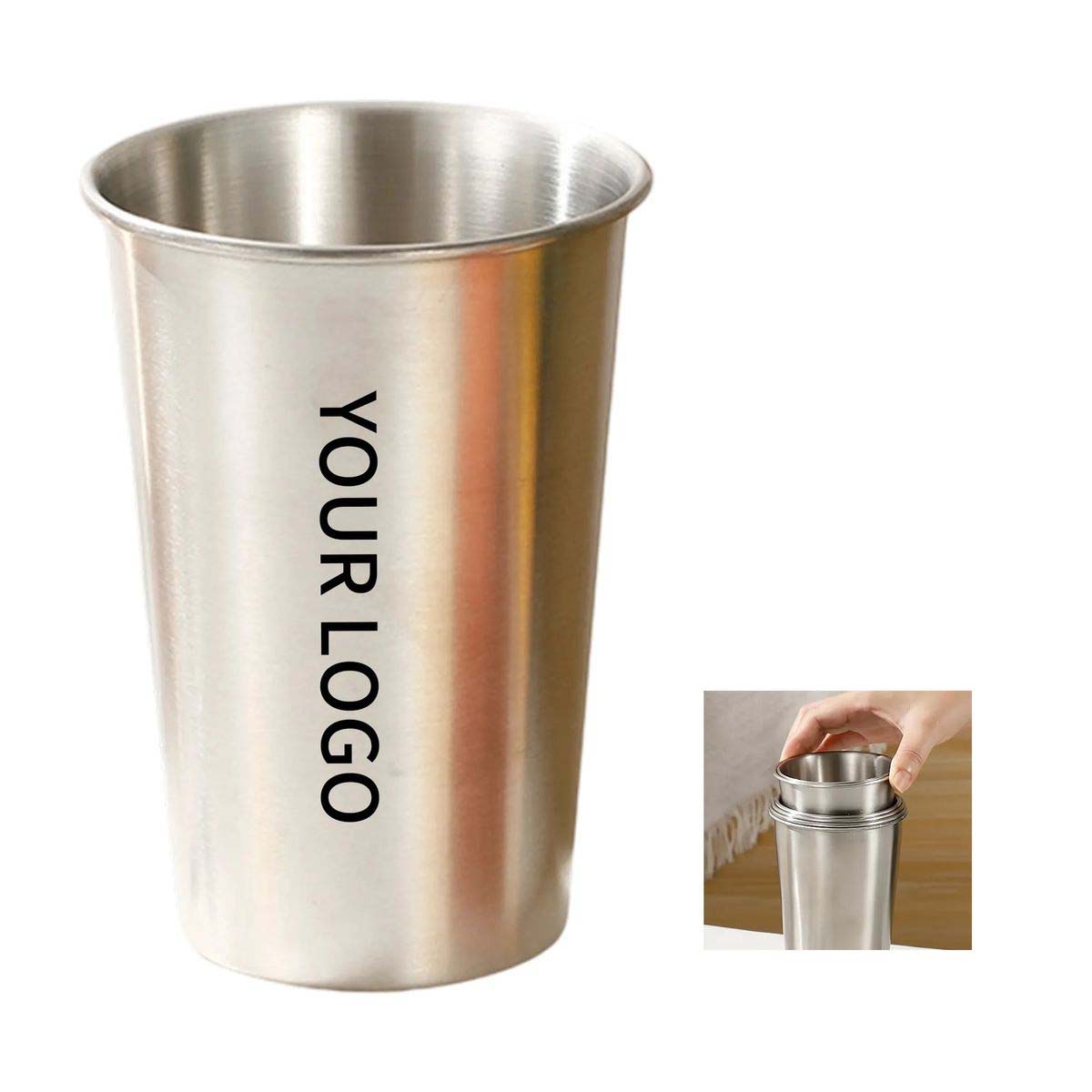 Polished Stainless Cup Hot Cold Drinks 2