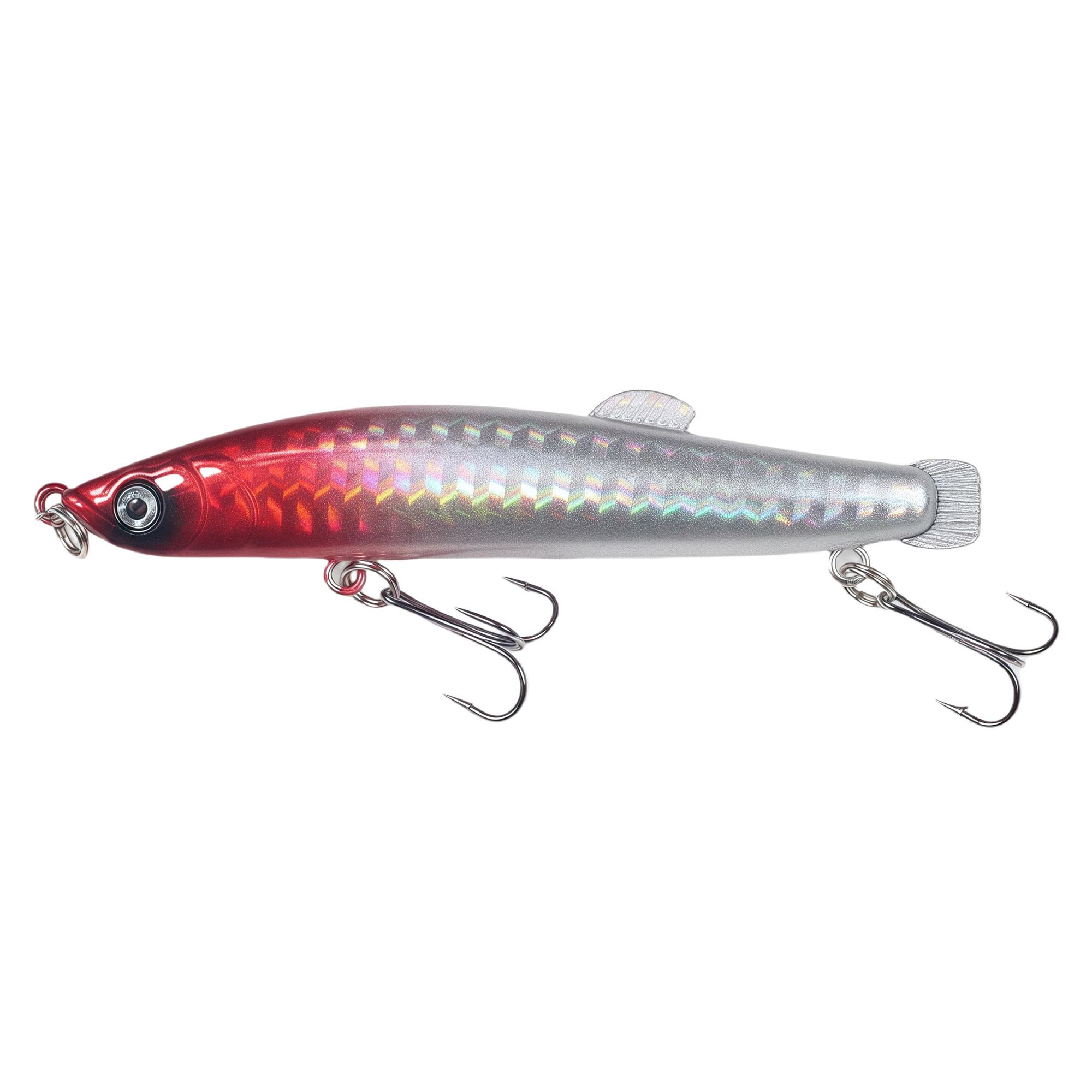 11.5g 3.54" Sinking Pencil Lure with Treble Hooks, Blood Groove, Long Cast, Hard Bait 8