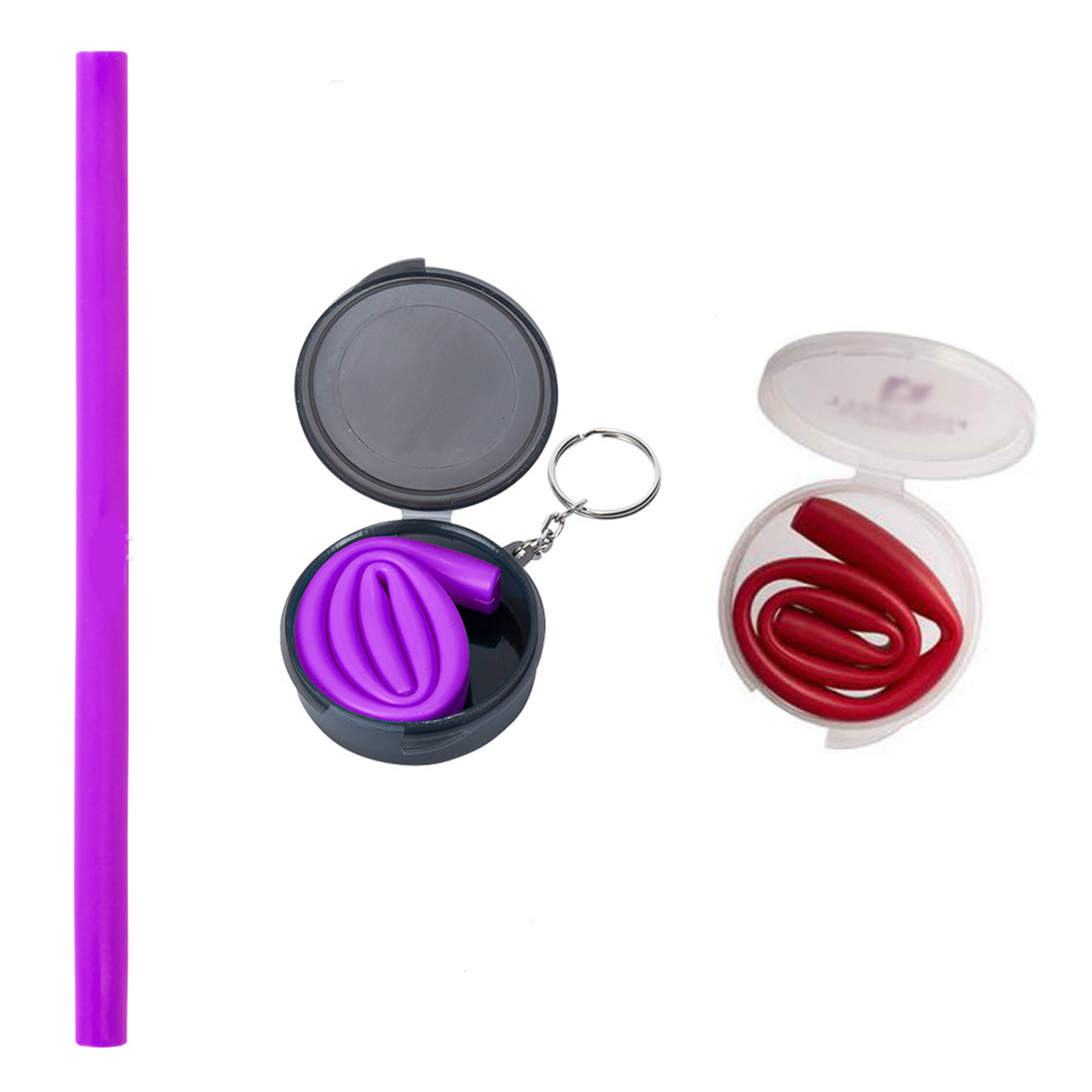 Collapsible Silicone Straw With Case 2