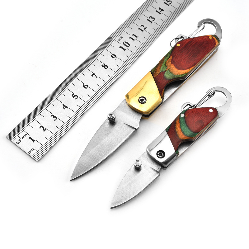 Stainless Steel Folding Pocket Knife with Key Chain 6