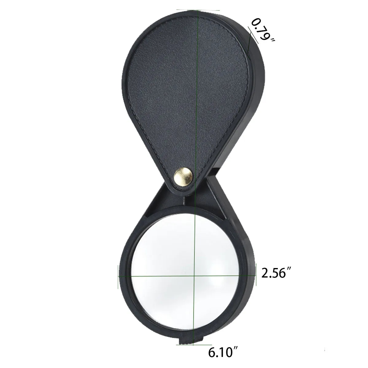 Portable Folding Pocket 10X Magnifying Glass For Reading 4