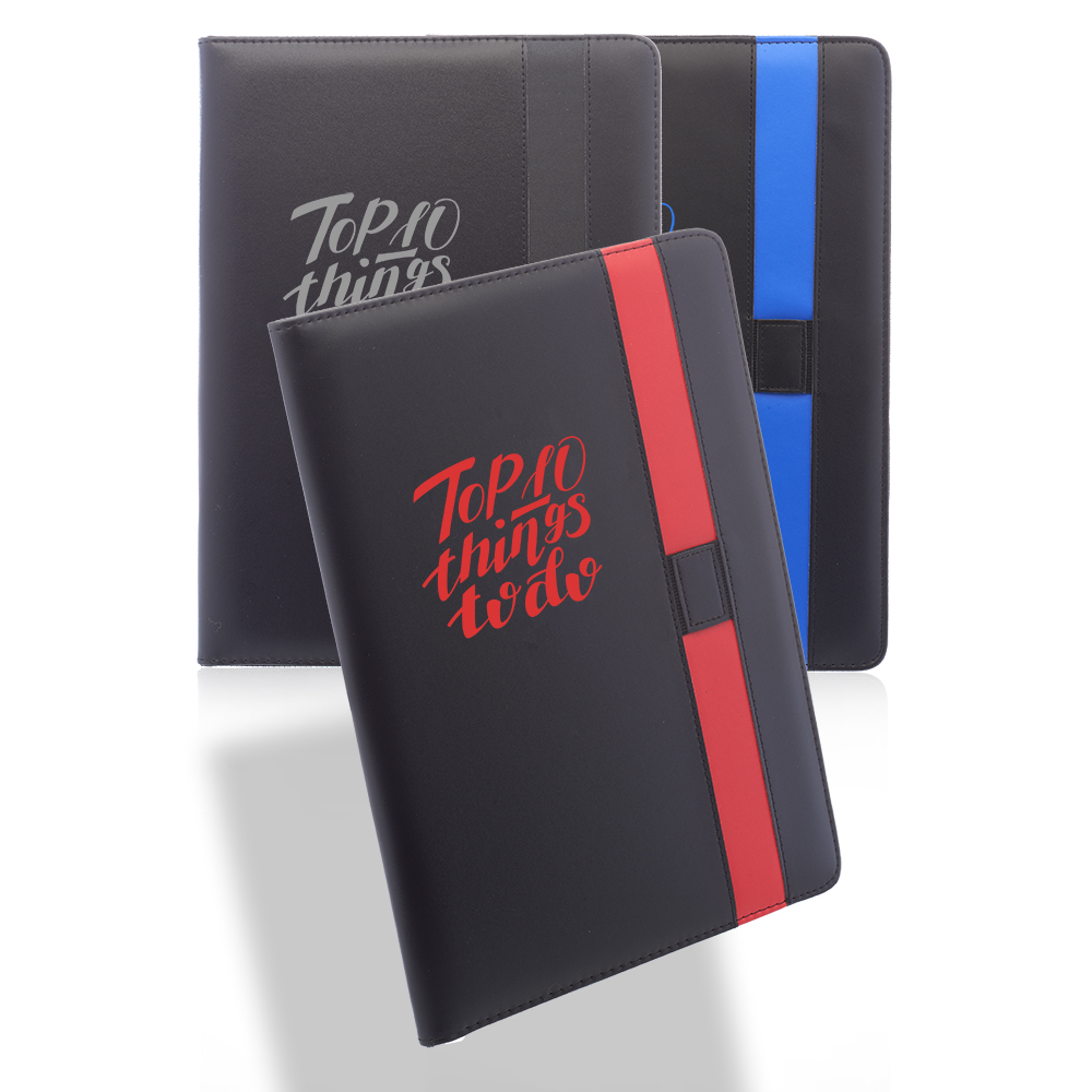 Color Block Black Leather Portfolio 6