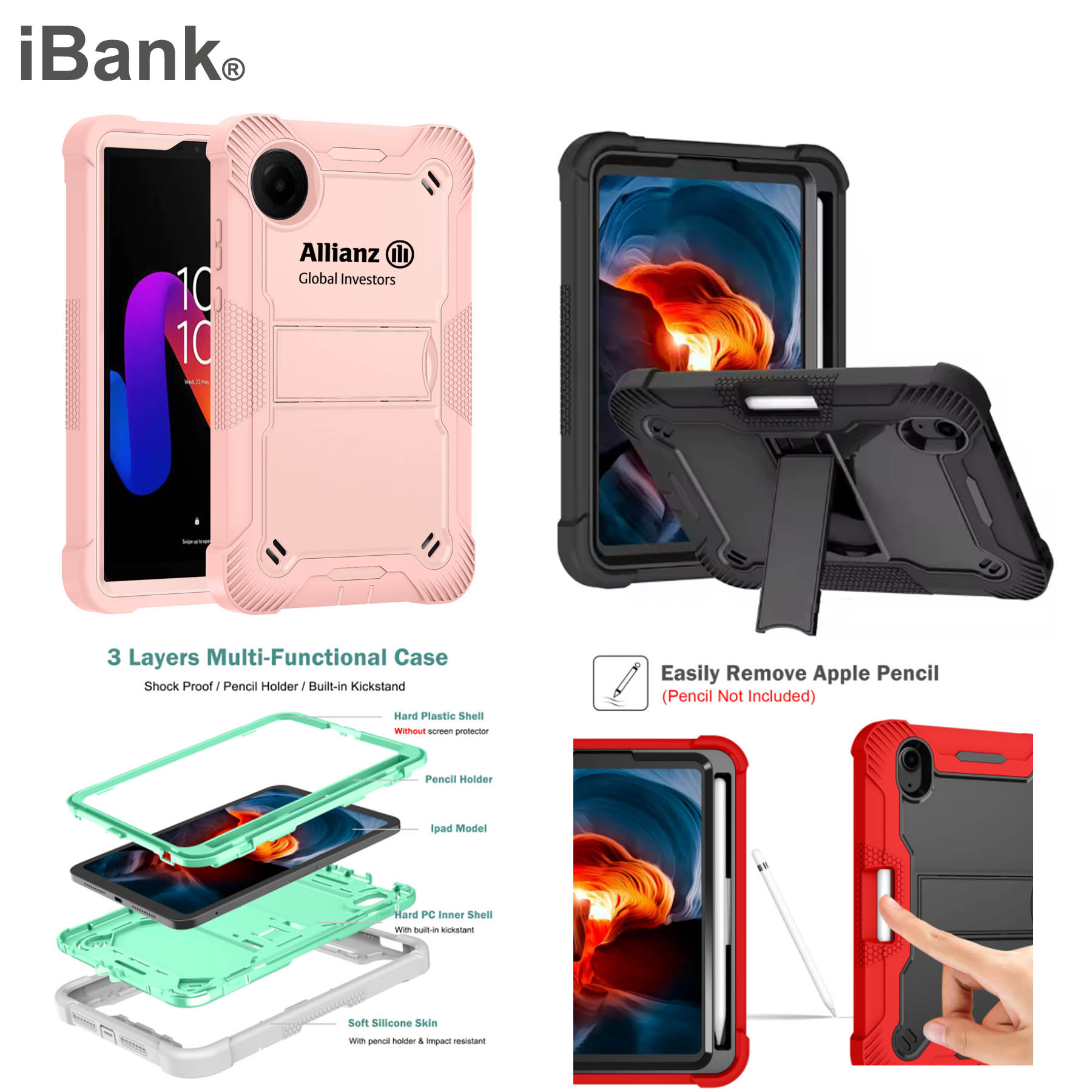 iBank ® Shockproof Case for iPad Mini 7 (A17 Pro) 2024 / Mini 6 8.3" 1