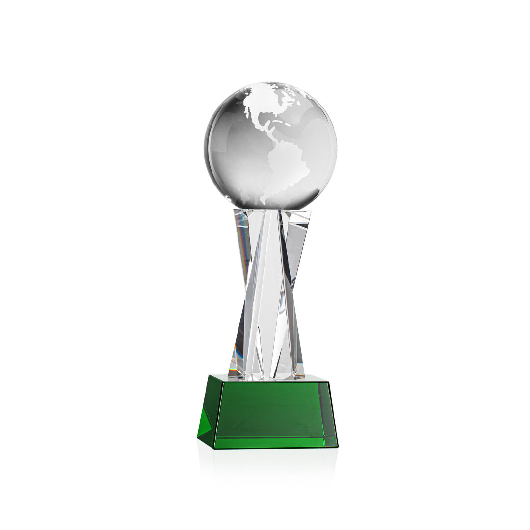 Globe Award on Grafton Base - Green 9