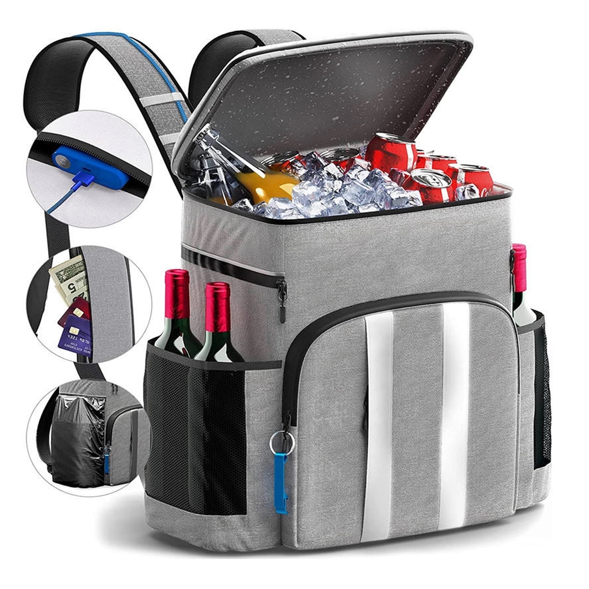 54 Cans Soft Cooler Backpack 2