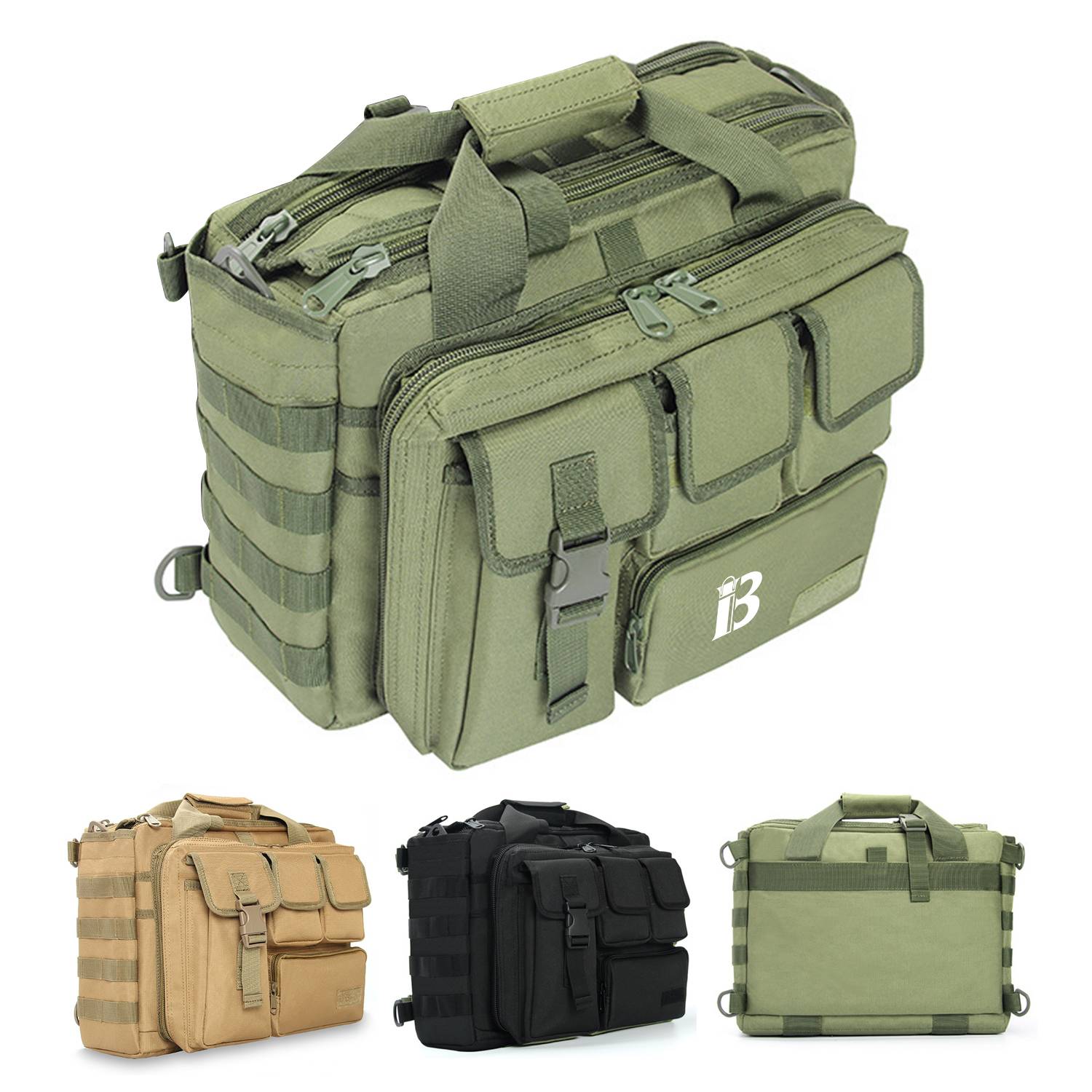 Military Laptop Messenger Multifunction Briefcase for Men 1