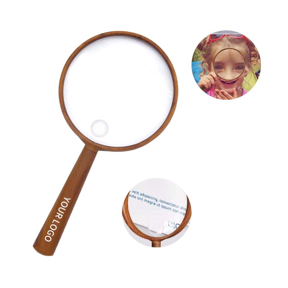 Double Layer Optical Glass Magnifier with Large View, custom ruler with logo imprint 3