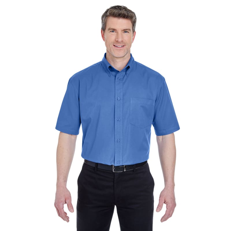 UltraClub Adult Short-Sleeve Whisper Twill 8