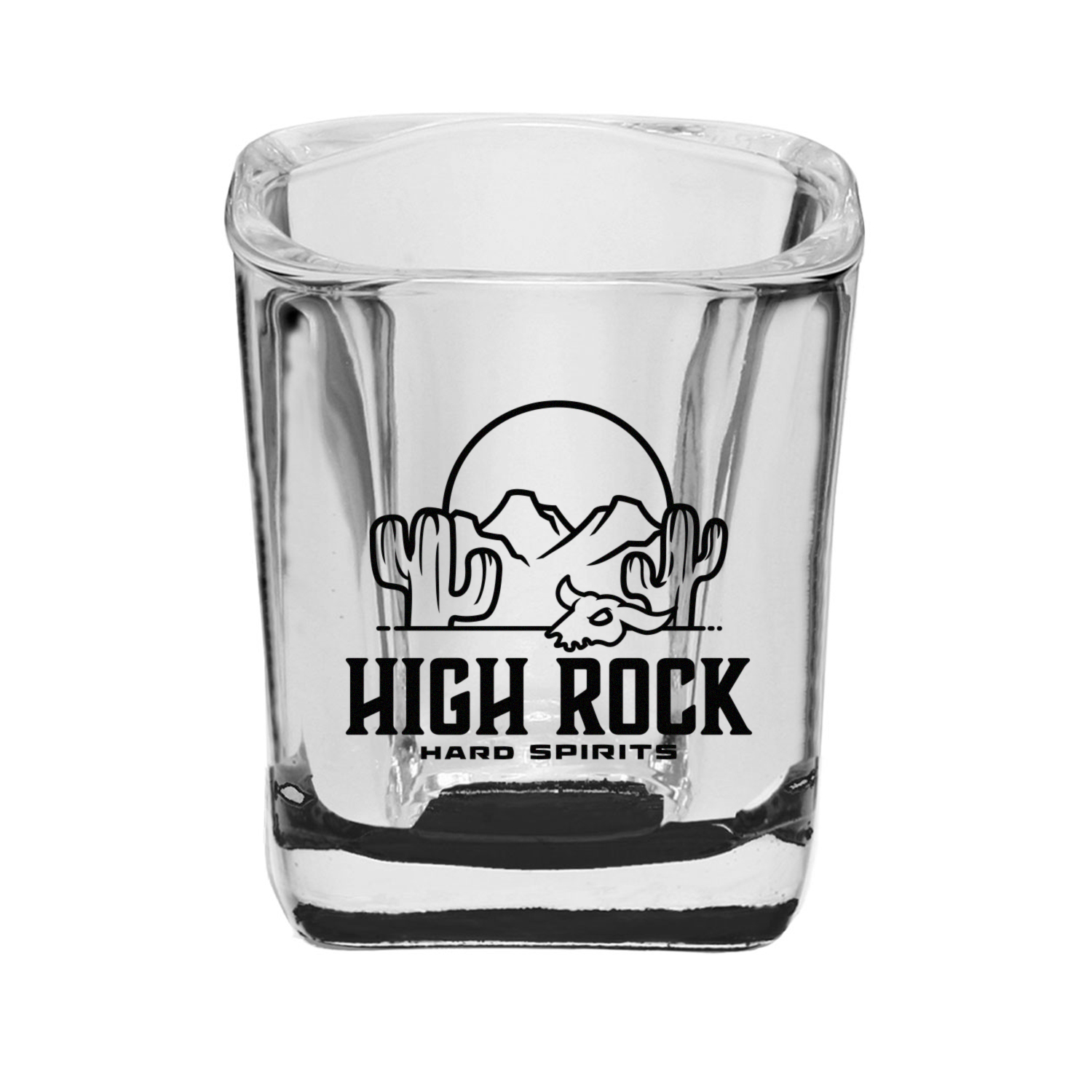 2 oz. Rounded Square Shot Glass (1 Color Imprint) 4