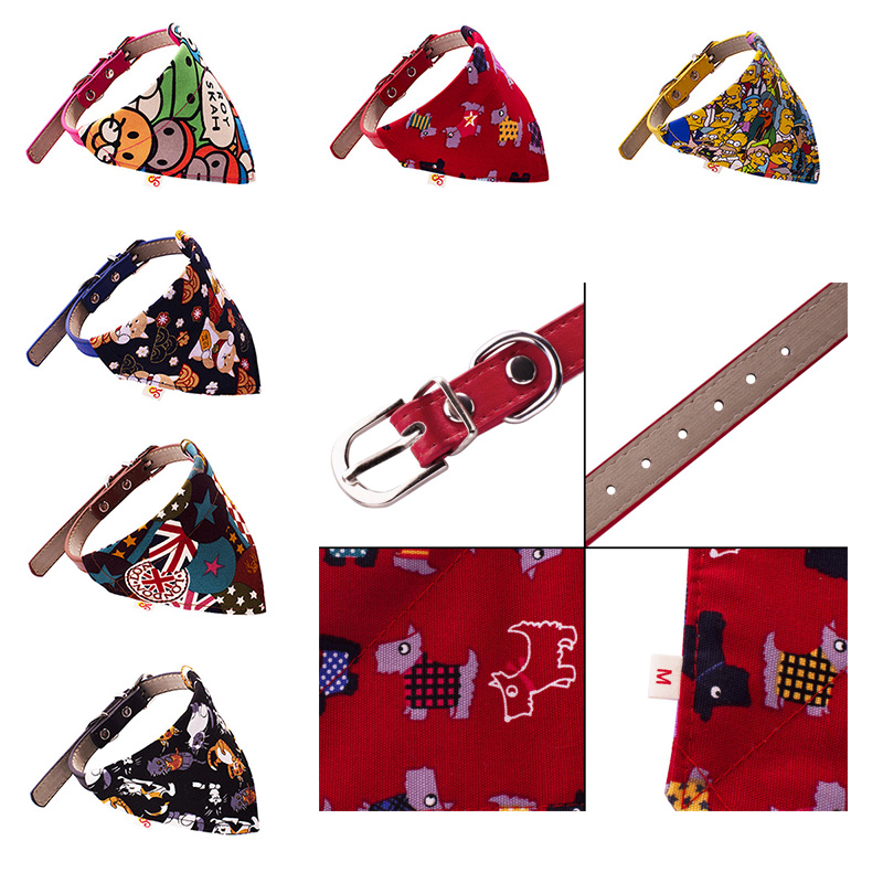 Canvas Pet Bandanna W/ PU Collars 2