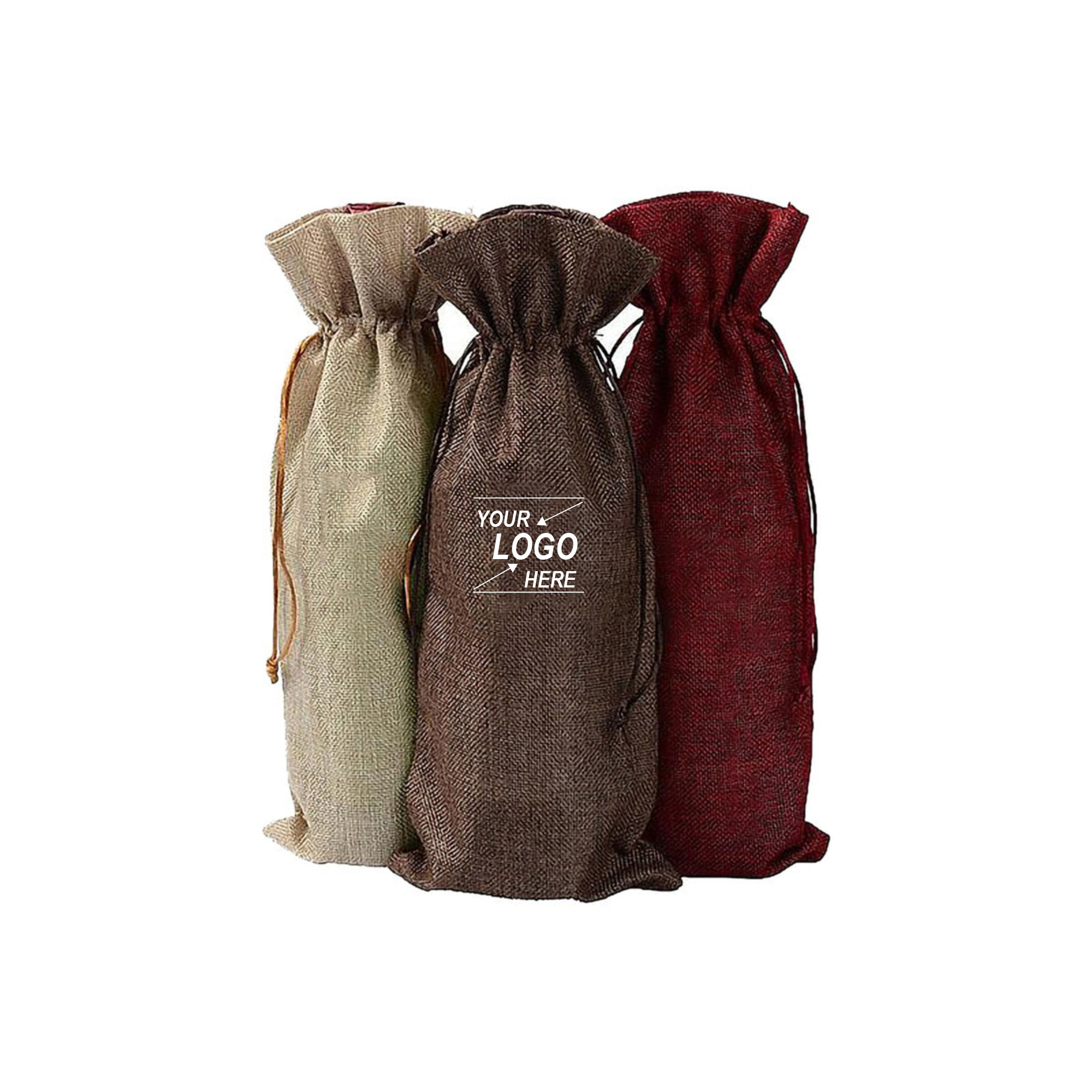 Natural Jute Wine Gift Bag 4