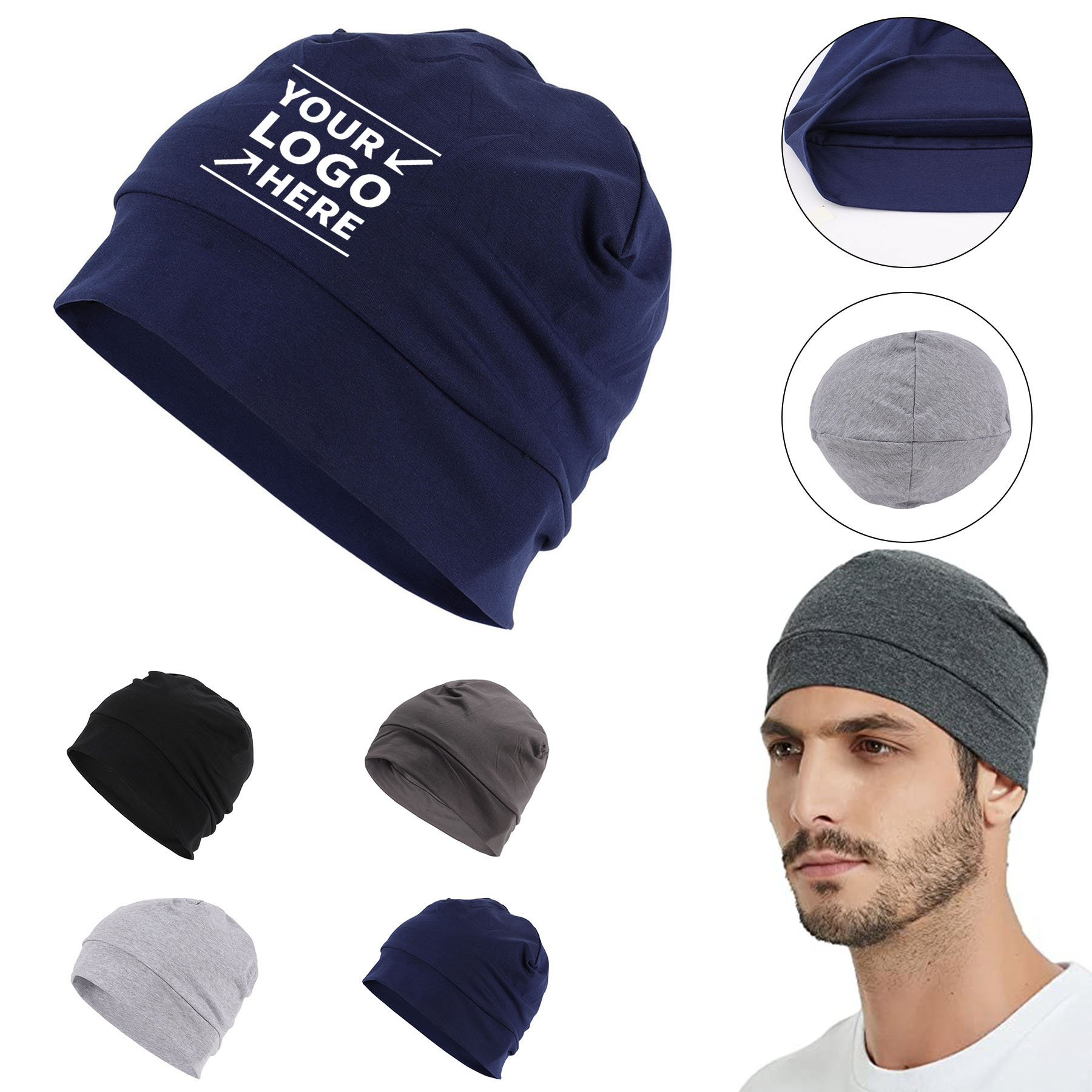 Unisex Soft Cotton Skull Cap 3