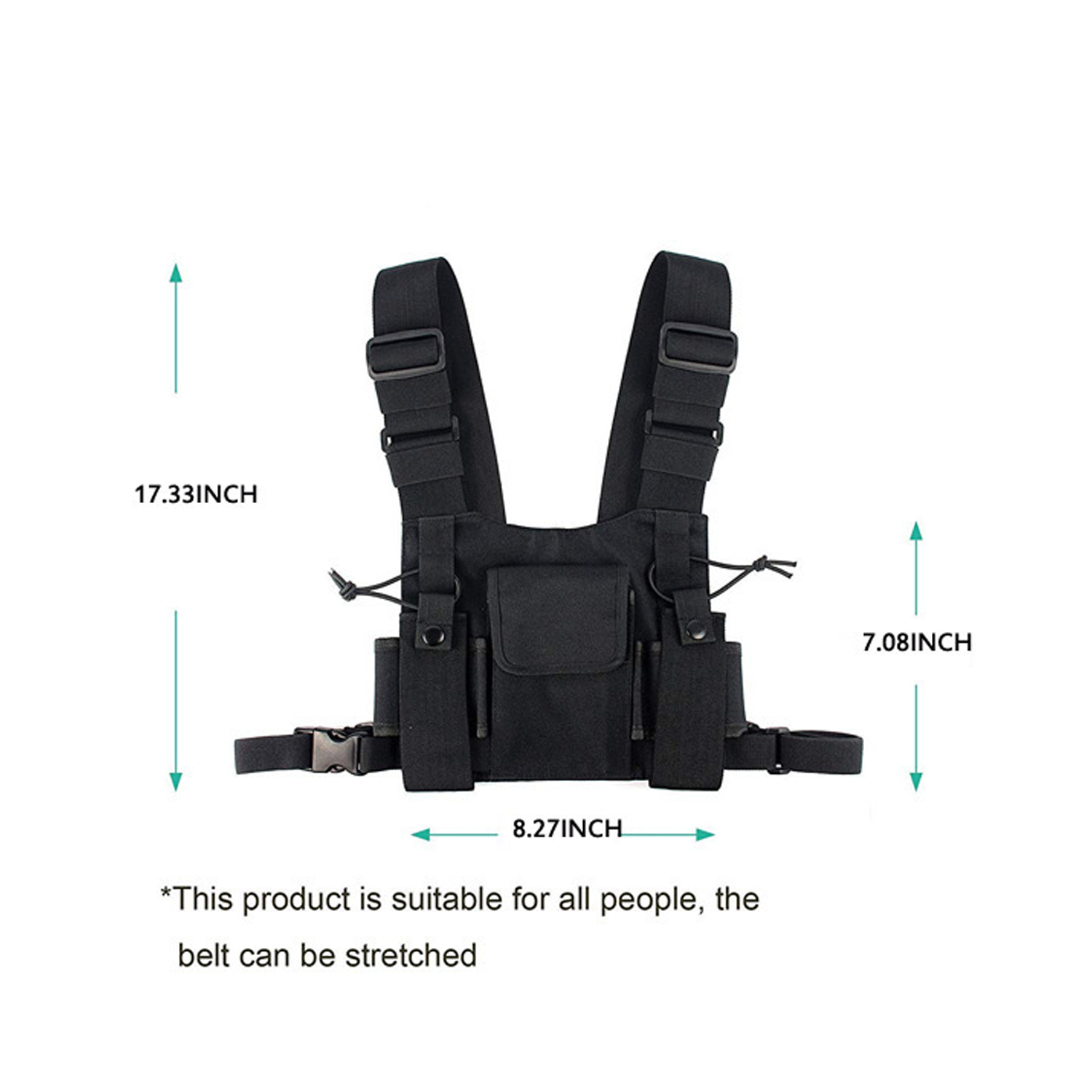 Adjustable Reflective Chest Rig Bag 1