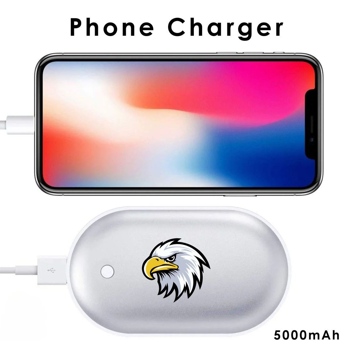 Pebble Pocket Hand Warmer & 5200mAh Power Bank with Double-Sided Heat 5