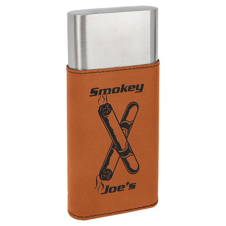 Rawhide Leatherette Cigar Case with Cutter 2