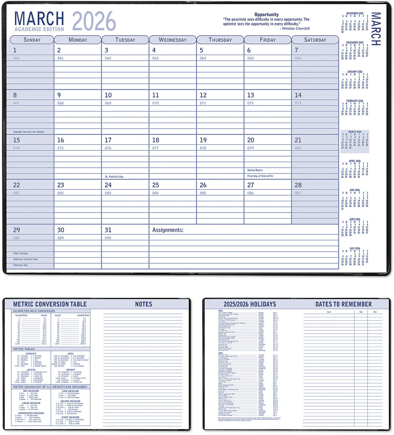 GNU 7X10 ACADEMIC MONTHLY 12