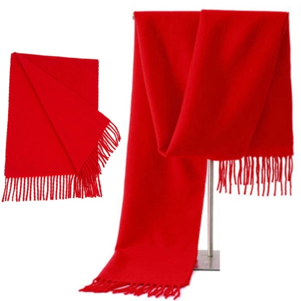 Winter Imitation Cashmere Scarf With Tassels 8