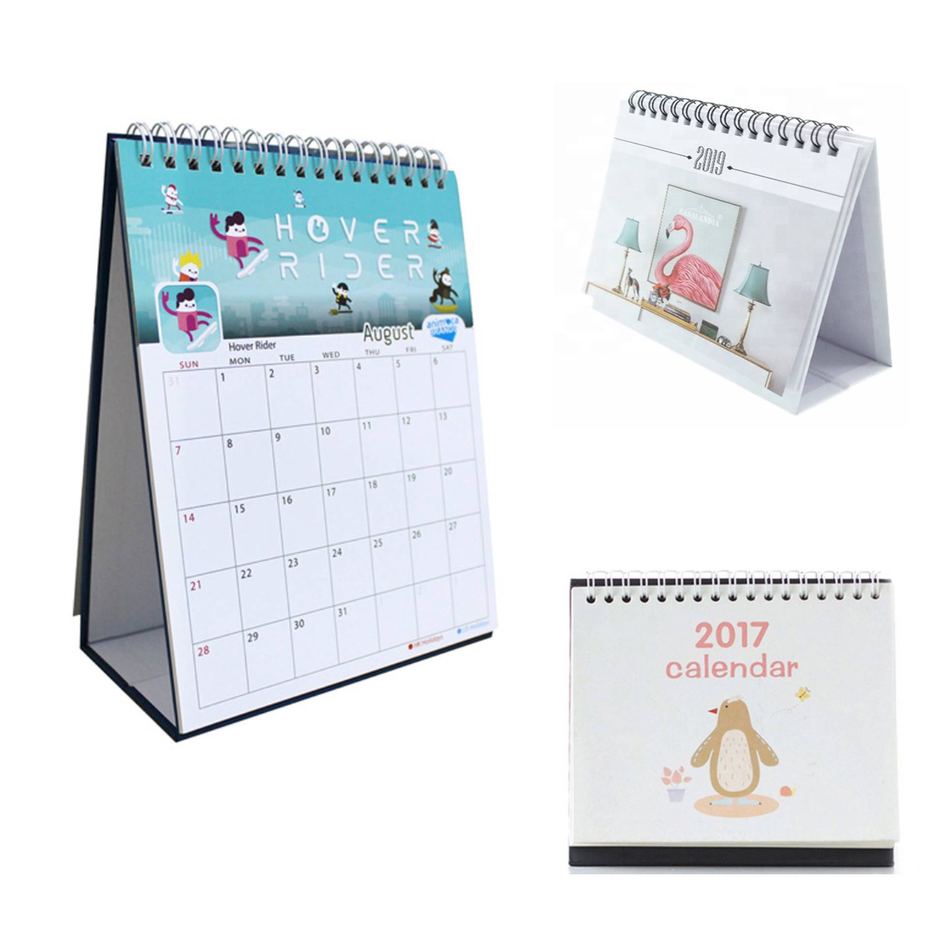 Folding Monthly Desk Calendar 1
