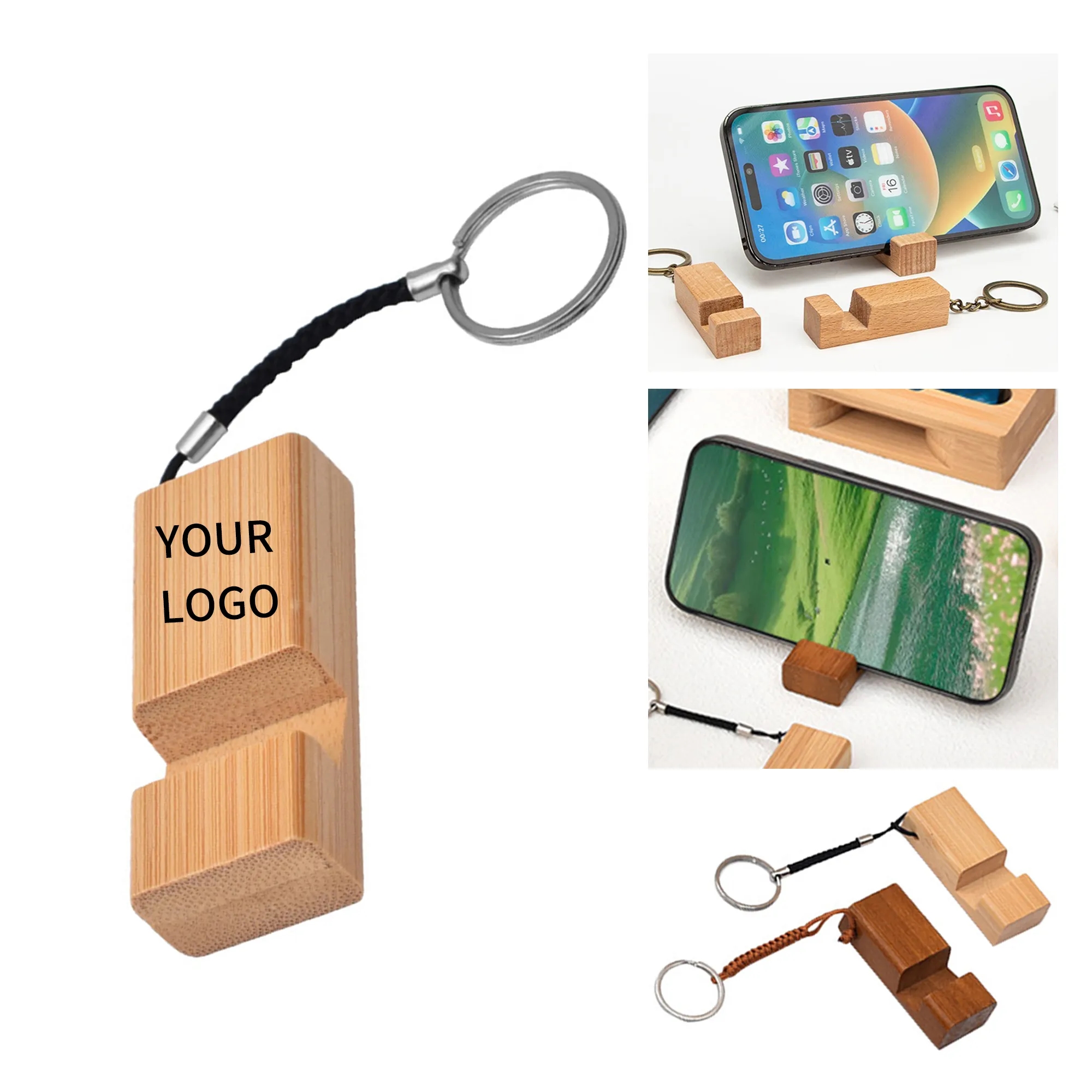 Wooden Phone Keychain 4