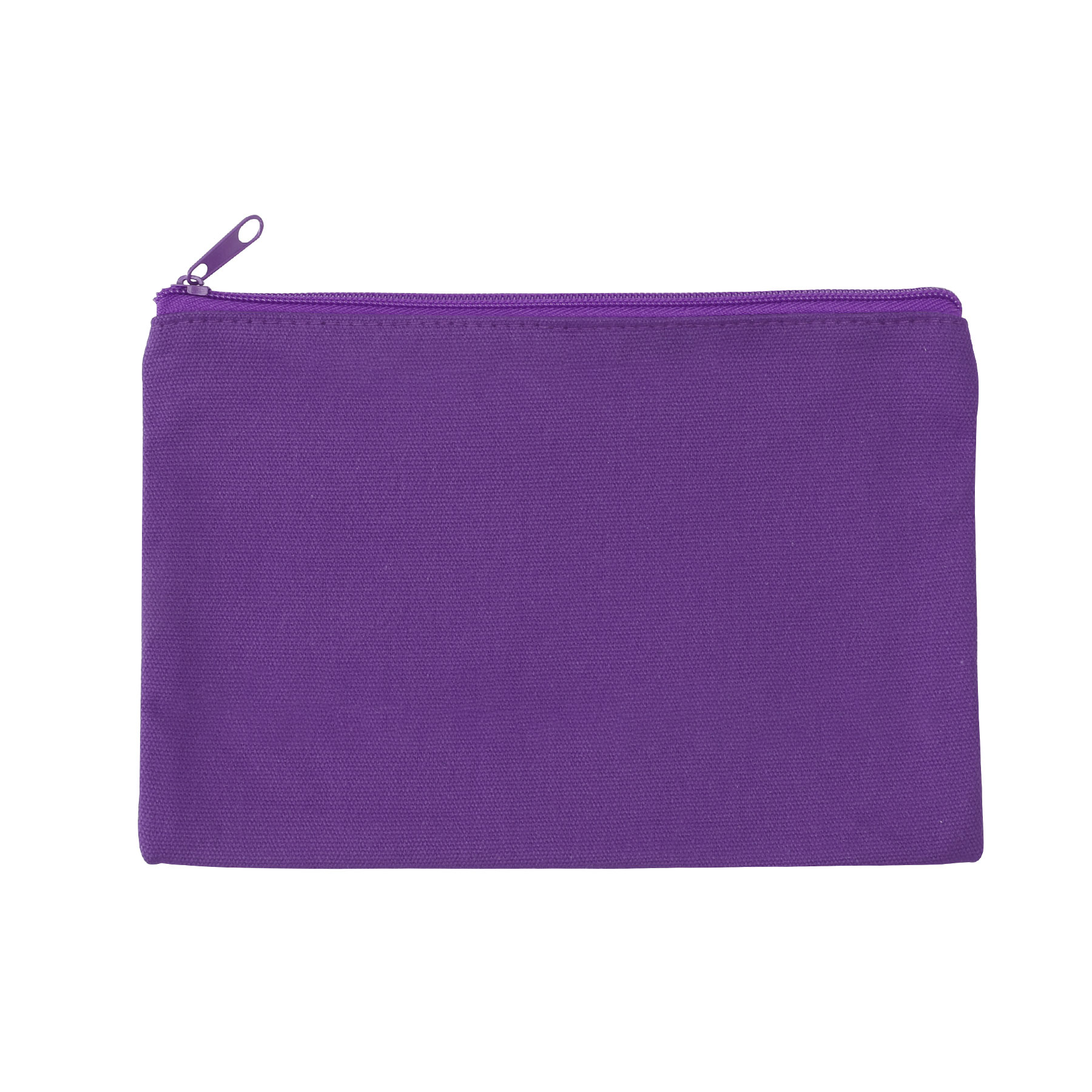 9" X 6" Cotton Canvas Zippered Pouch For Cosmetics, Toiletries & Tech Accessories 3