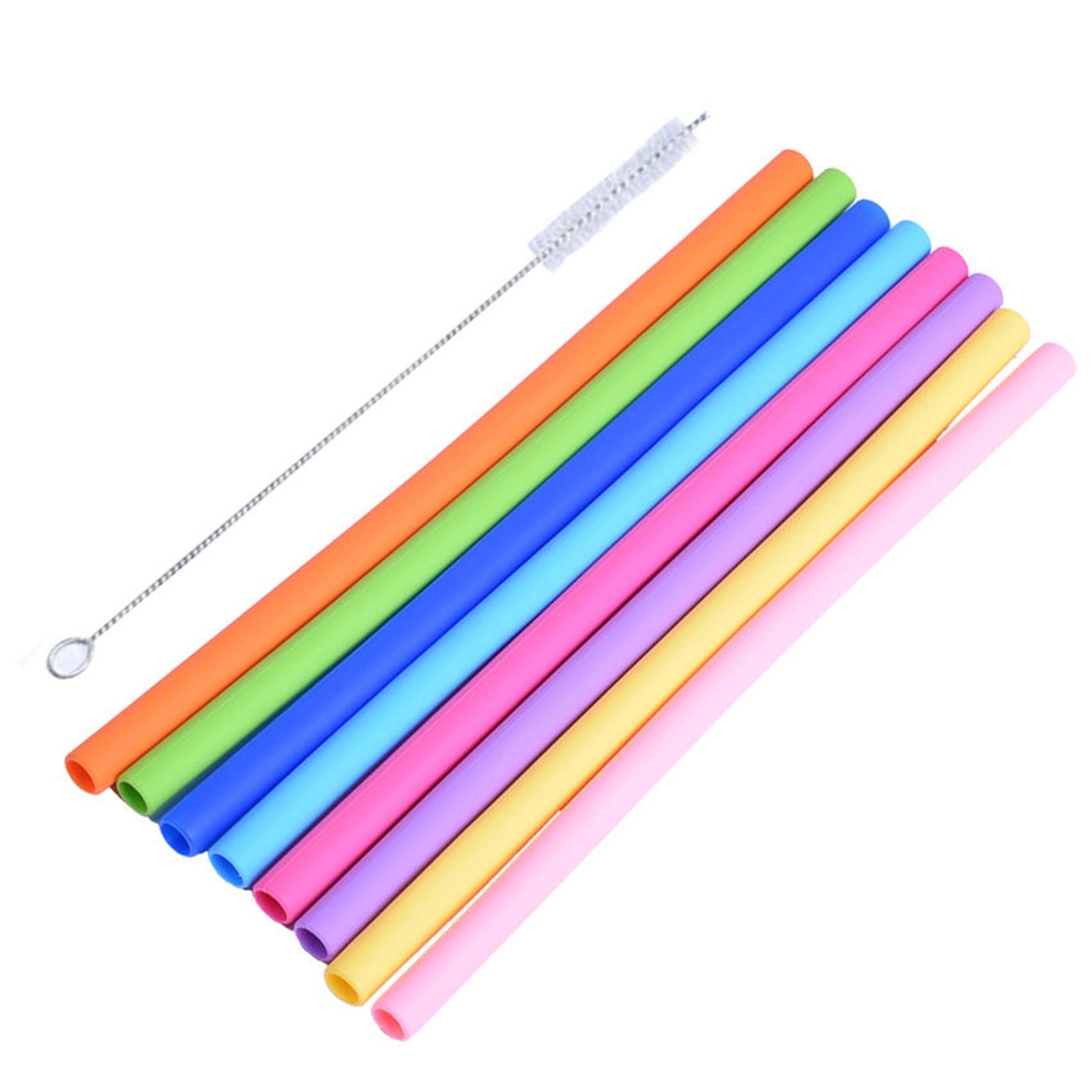 Collapsible Silicone Straw Set with Transparent Box 2
