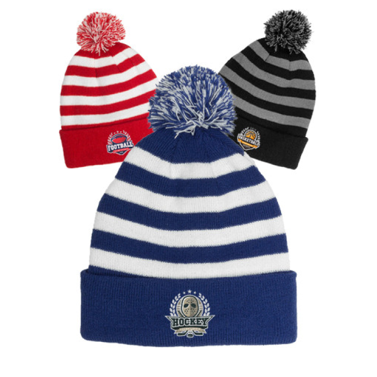 Two Tone Rib Knit Beanie 3