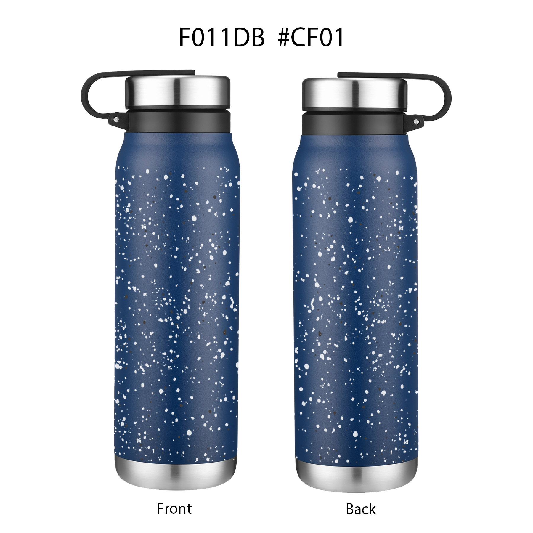 20 oz. Speckled Design Stainless Steel Vacuum Water Bottle w/Twist Lid, custom water bottle with logo imprint 5