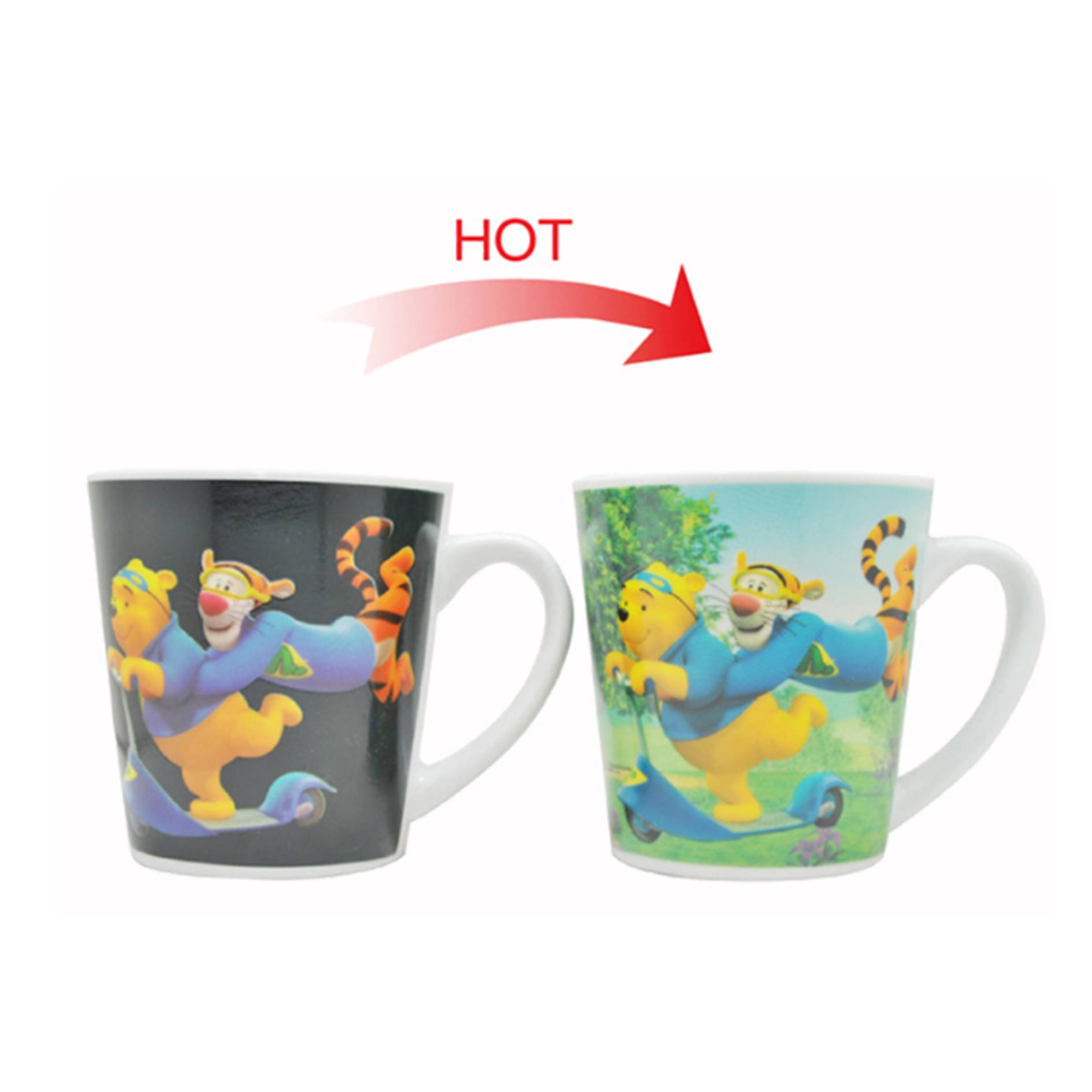 12 Oz. V Shape Heat Color Changing Ceramic Mug 4