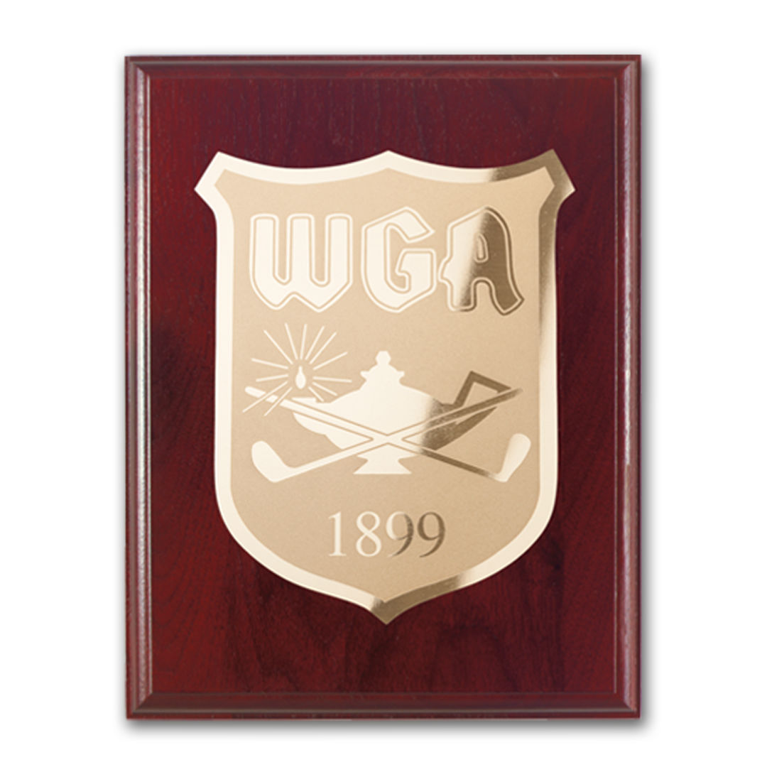 Etch/Frosted Plaq - Mahogany/Gold 2