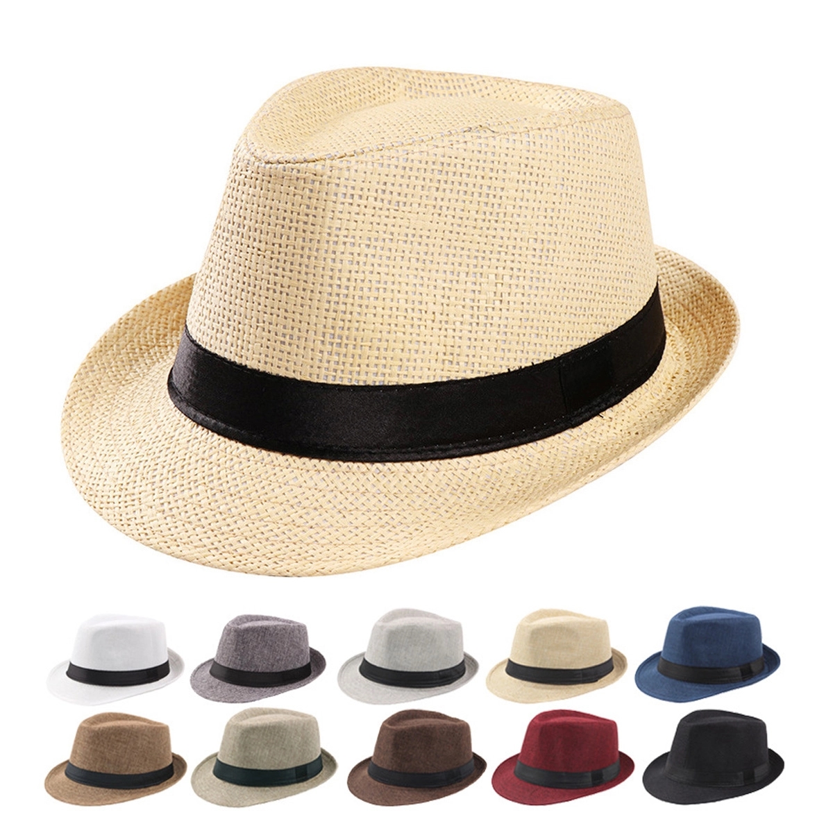 Straw Fedora Hat 1