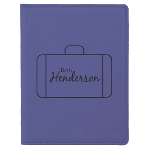 4 1/4" X 5 1/2" Laserable Leatherette Passport Holder 16