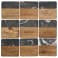Black Marble and Wood Coaster Set 46