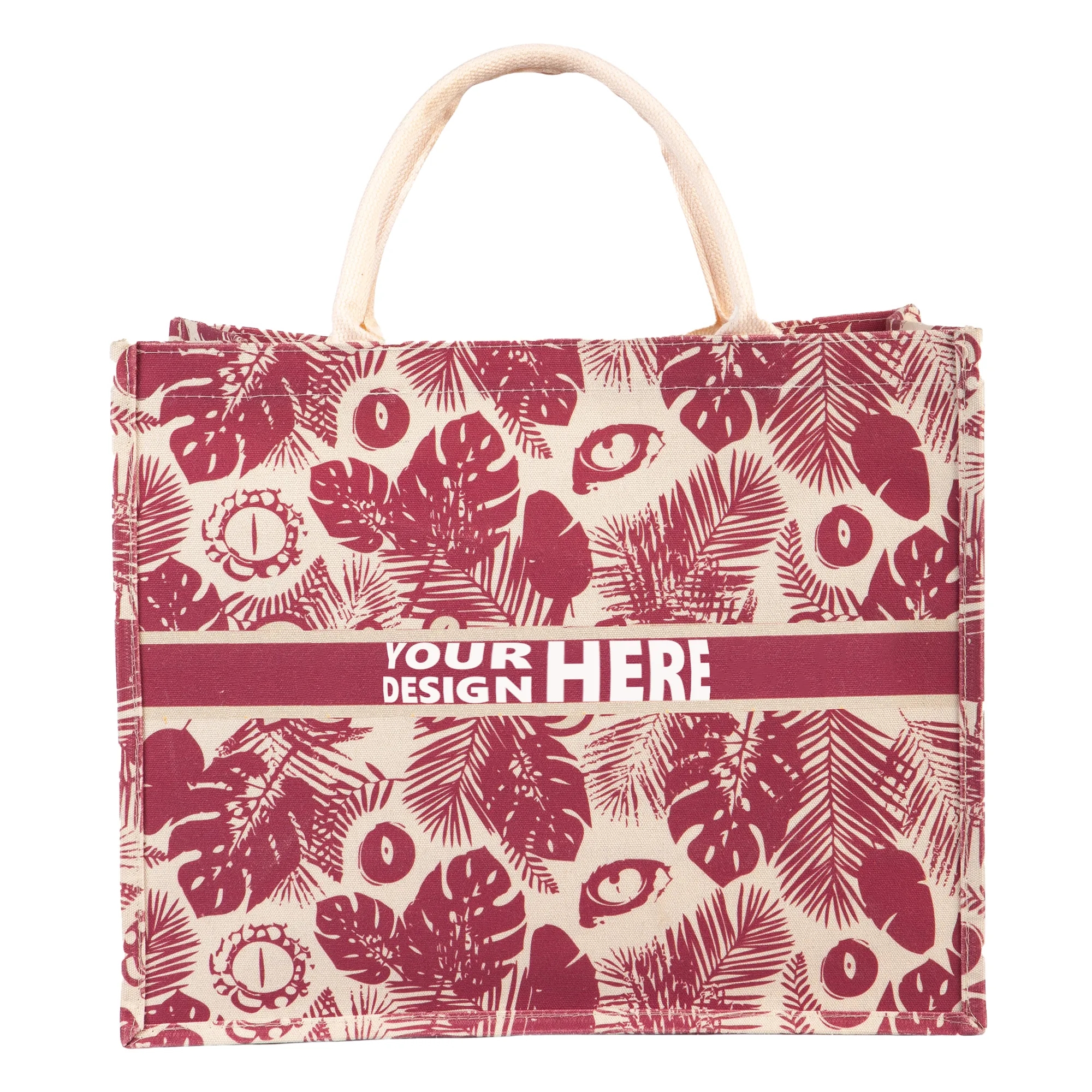 Eco Jungle Canvas Tote, custom tote bag with logo imprint 4