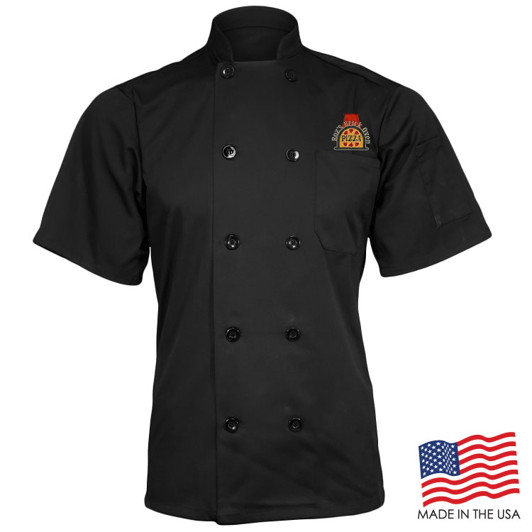 Classic Chef Coat with Short Sleeves (EMBROIDERED LOGO) 9
