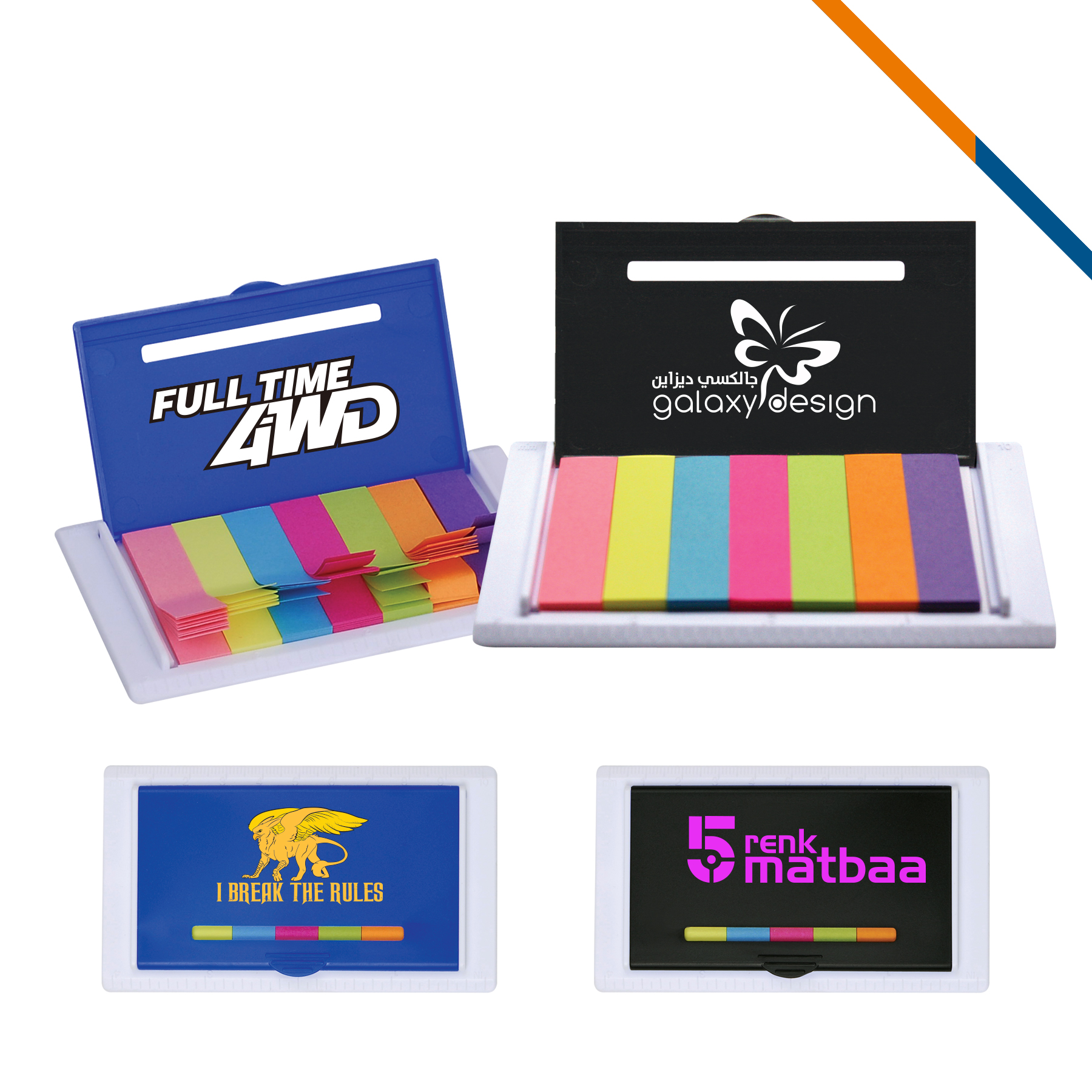 Jony Ruler Case With Adhesive Flags 1