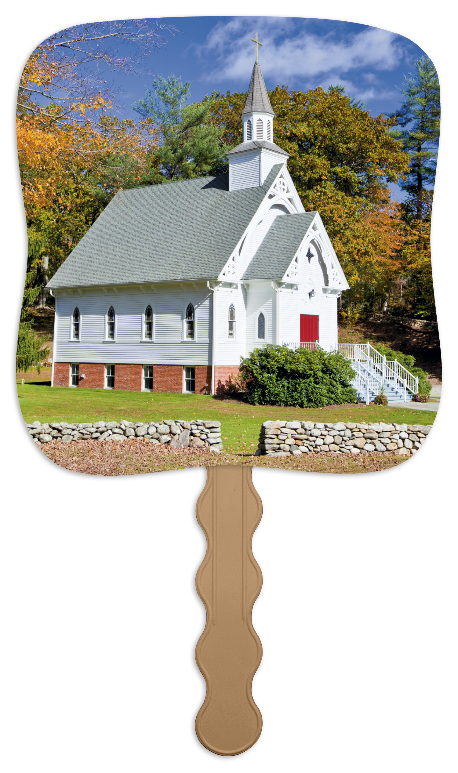 Skinner & Kennedy® Little White Church - Pictorial Fan 12