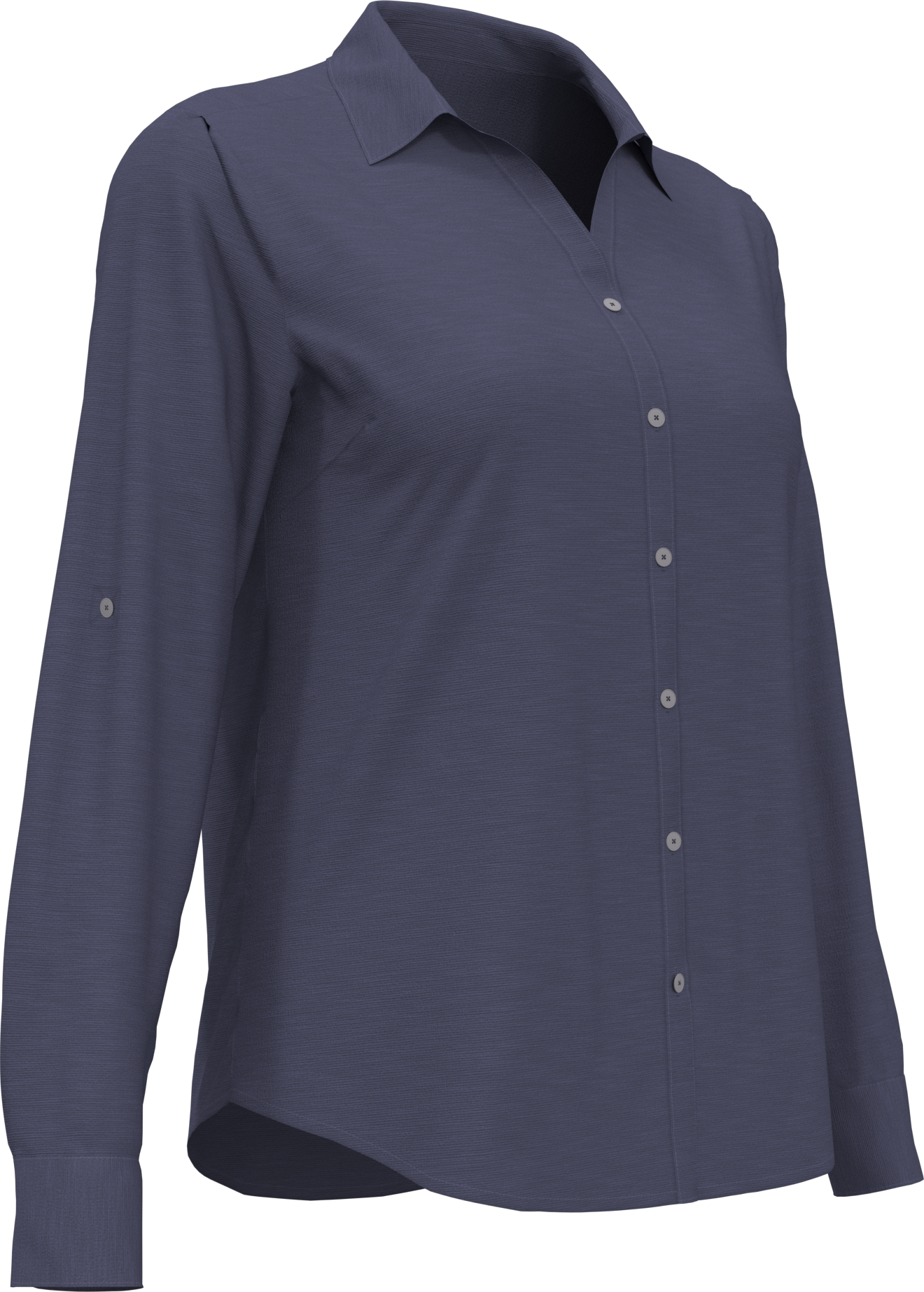 Heather Woven Long Sleeve Button Down Shirt 5