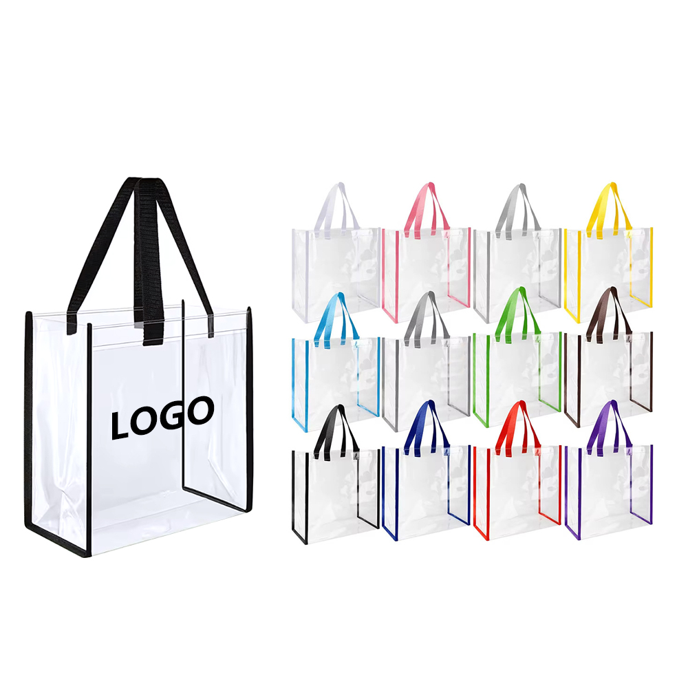 Clear PVC Shopping Tote Bag 1