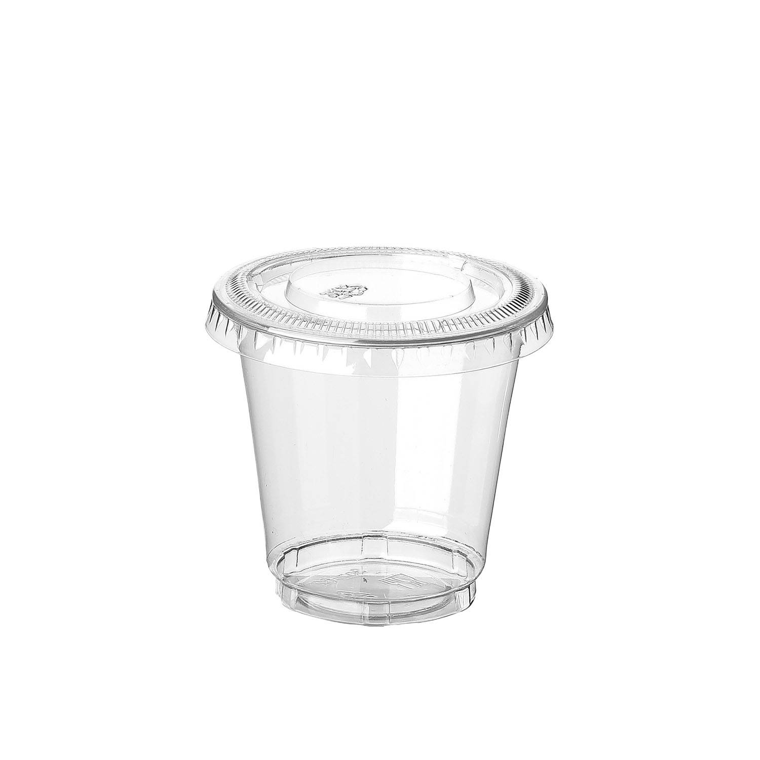 1/2/3oz Disposable Clear PET Cup w/ Lid 5