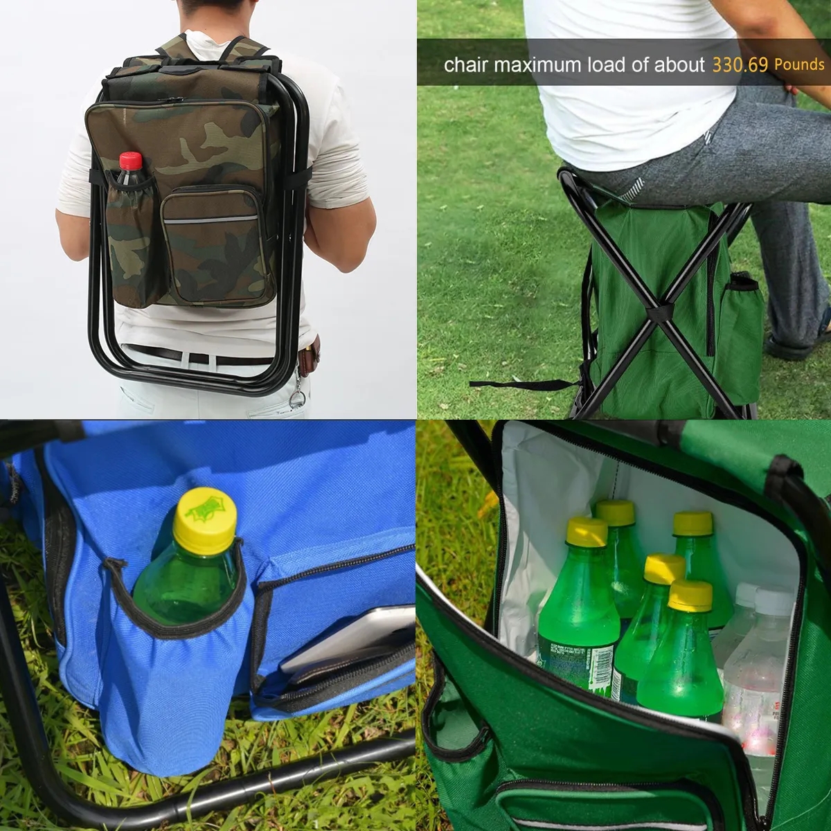 Multifunctional Portable Backpack Folding Camping Chair 4
