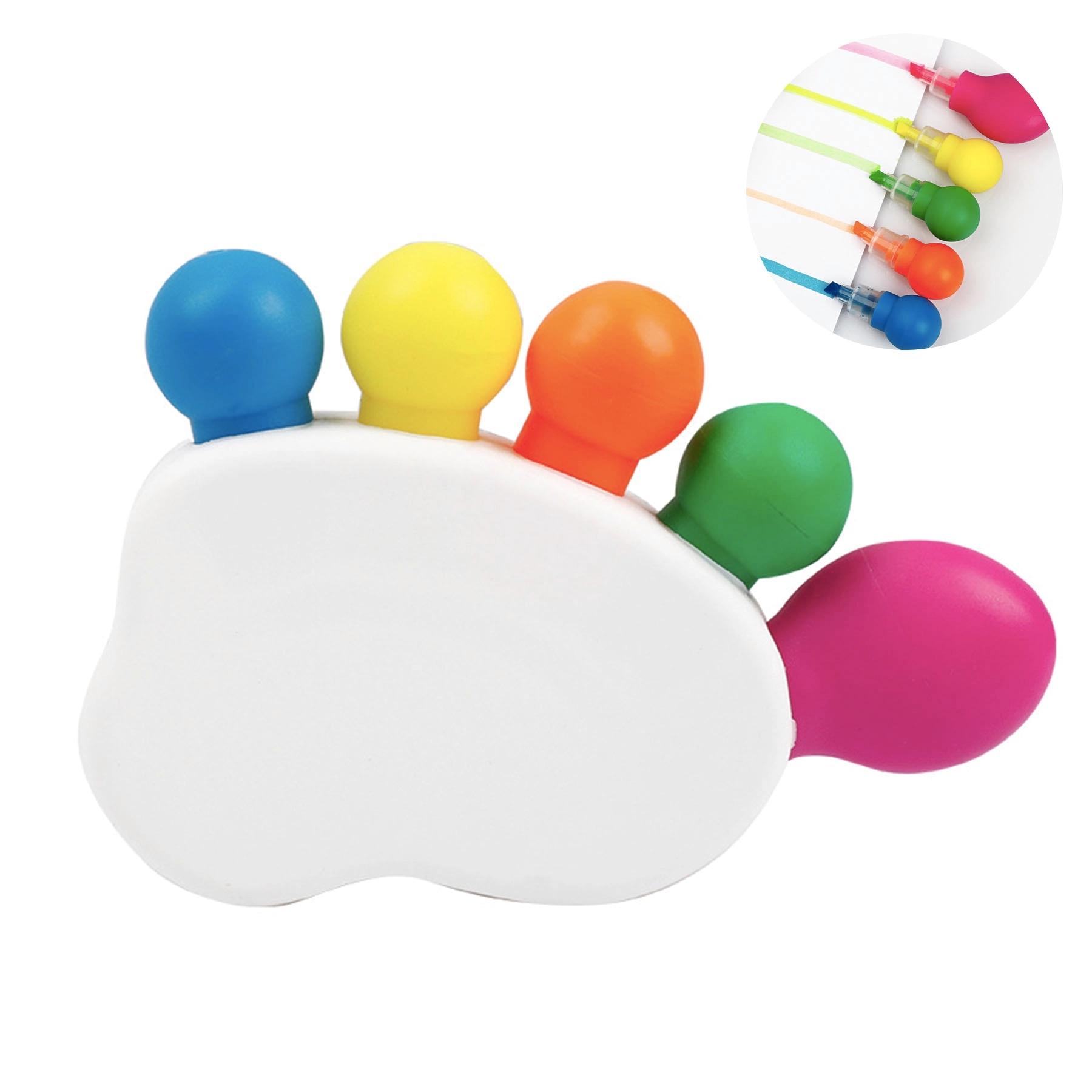Toe-Shaped 5-Color Highlighter 2