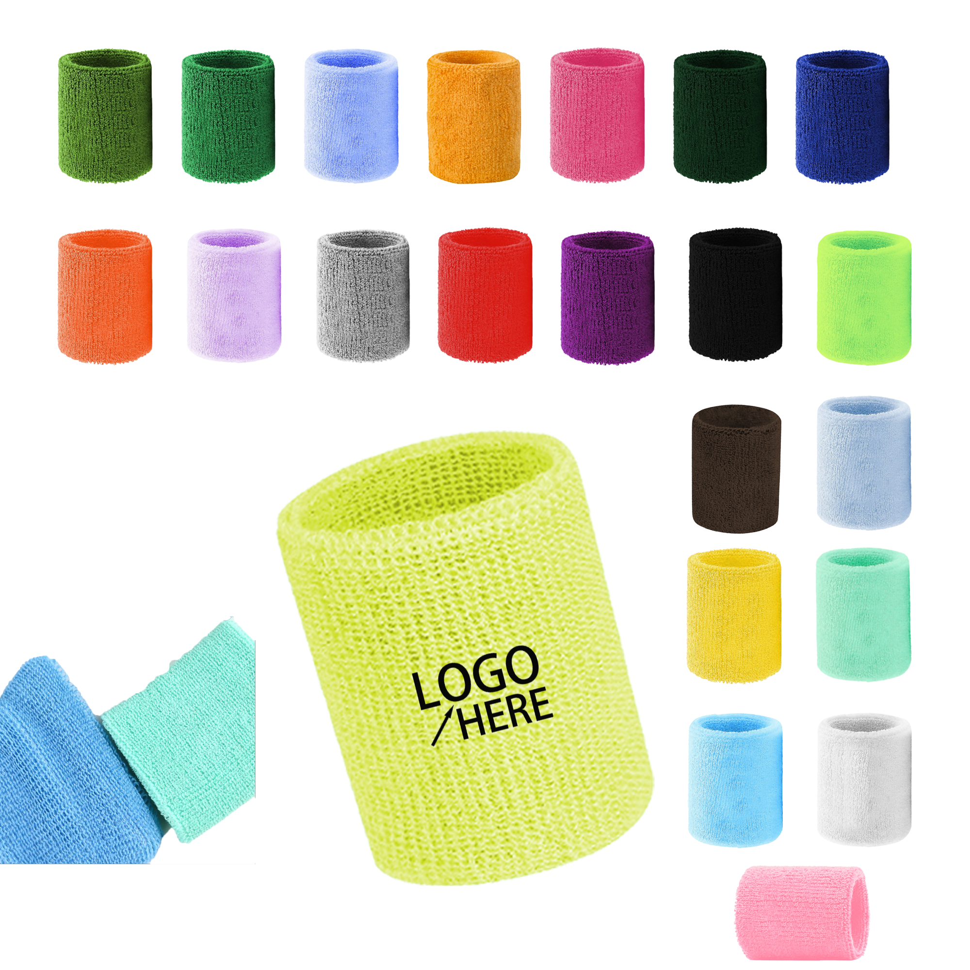 Athletic Wristbands with Polyester Fabric 2