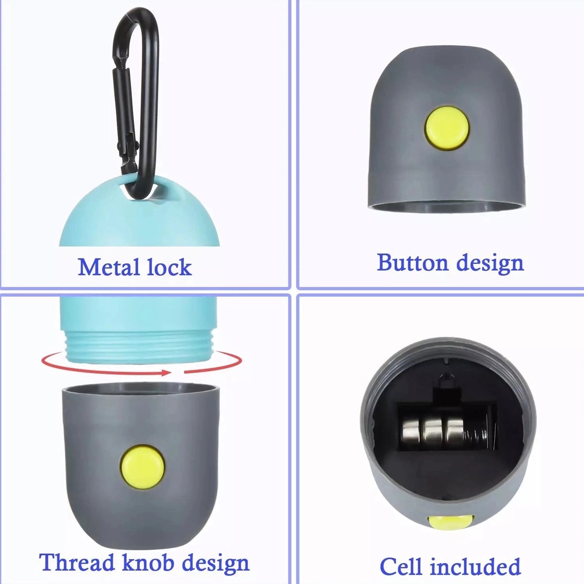 Silicone Dog Poop Bag Dispenser with LED Light 4