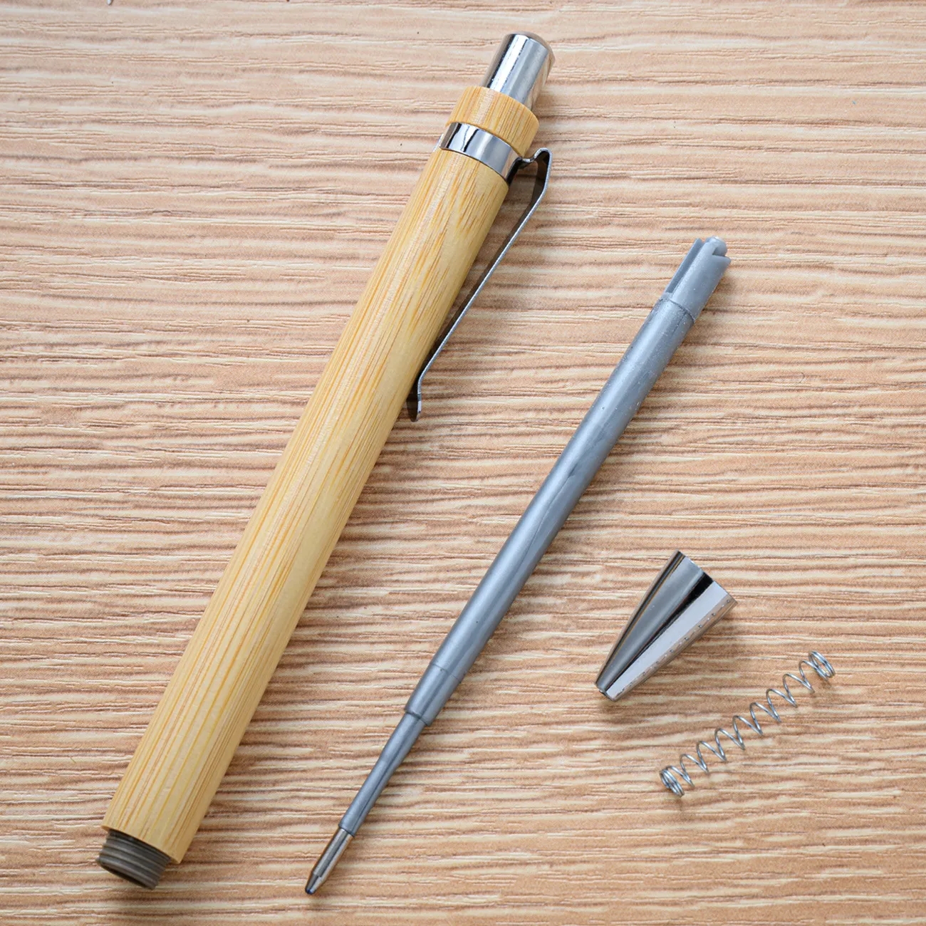 Bamboo Wooden Sustainable Retractable Ballpoint Pen 5