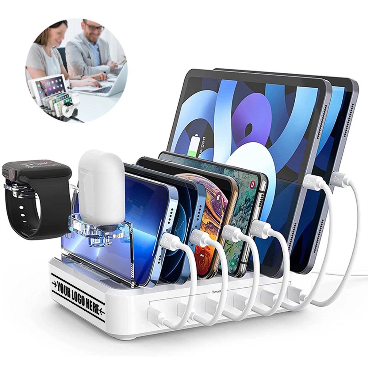 Custom Portable High Quality 6 Port USB Charging Station 3