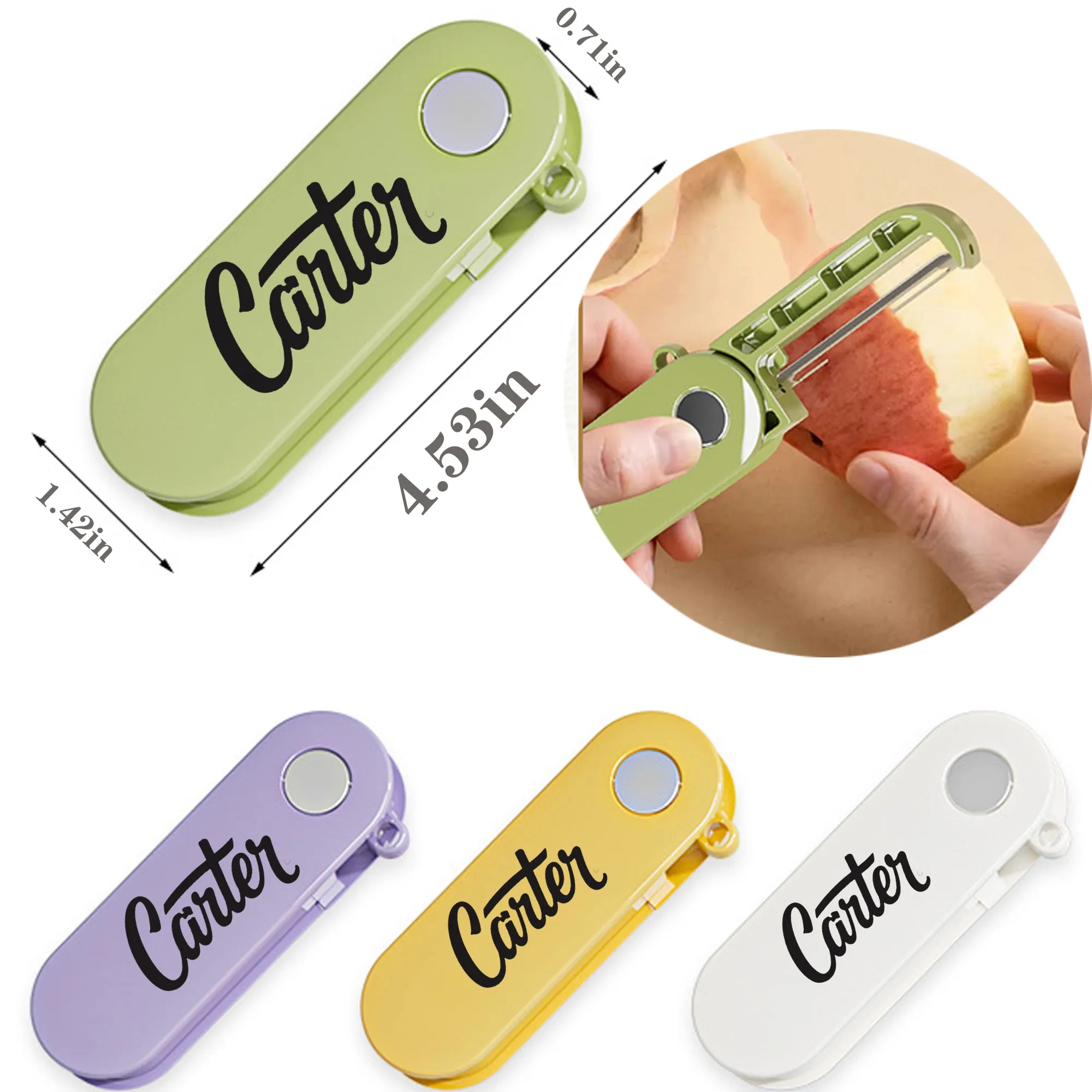Portable Folding Stainless Steel Fruit Peeler for Outdoor 5
