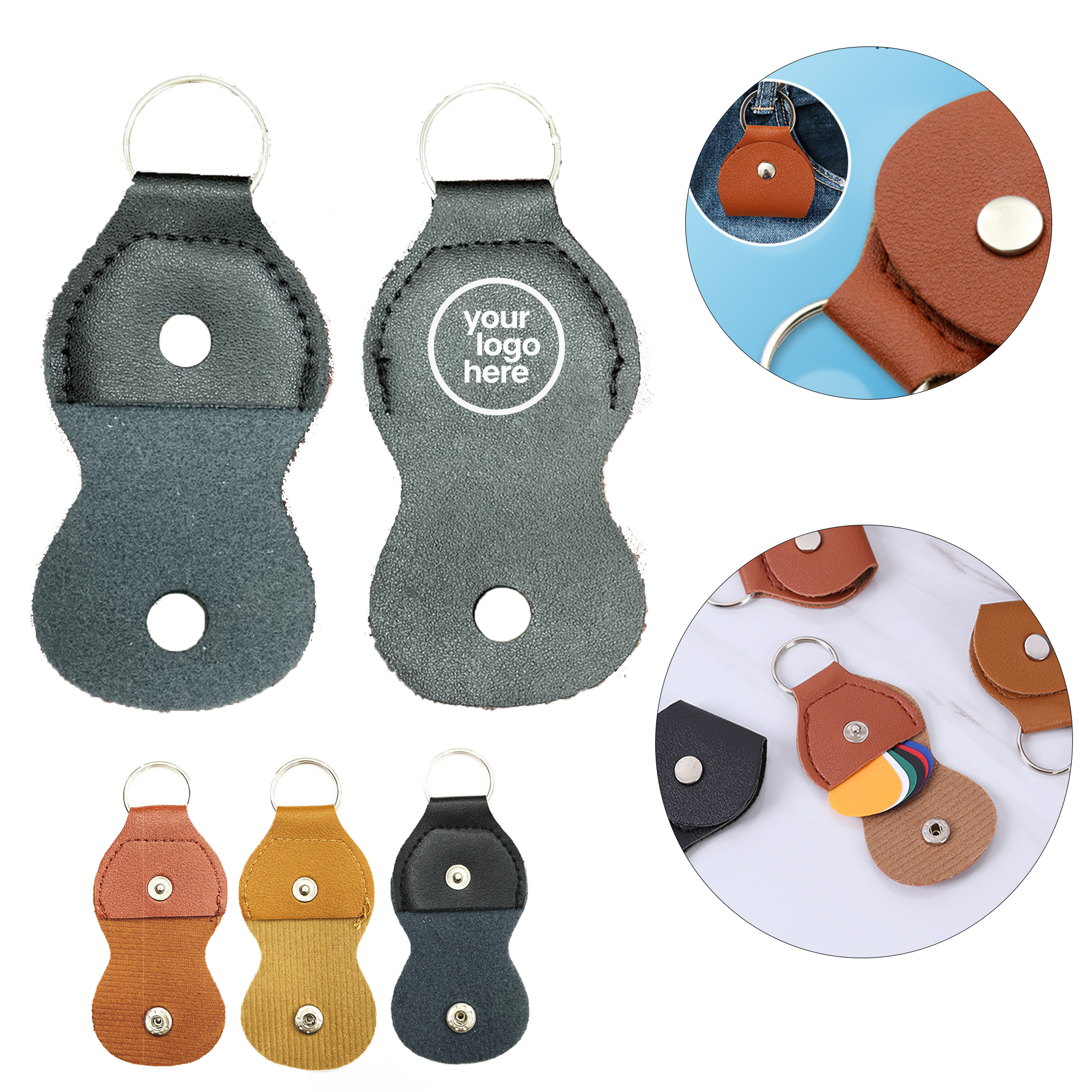 MOQ:20pcs Custom Guitar Pick Pouch 3